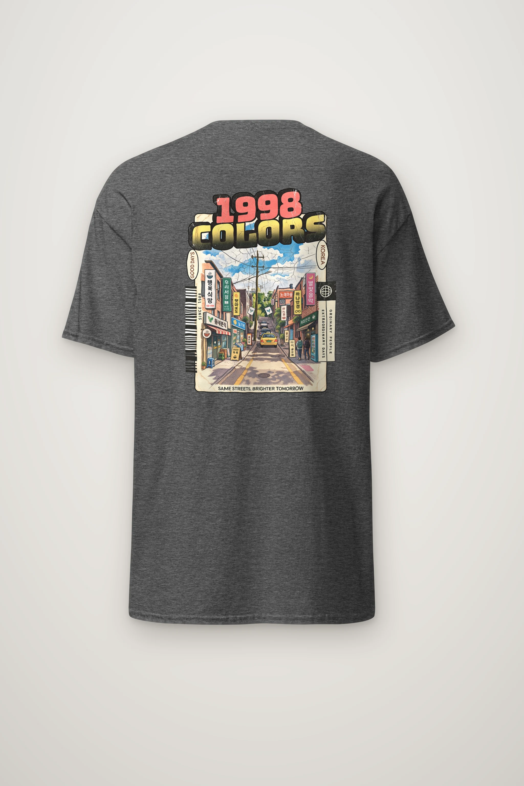 "Good Days Korea" Heavyweight Unisex Crewneck T-shirt