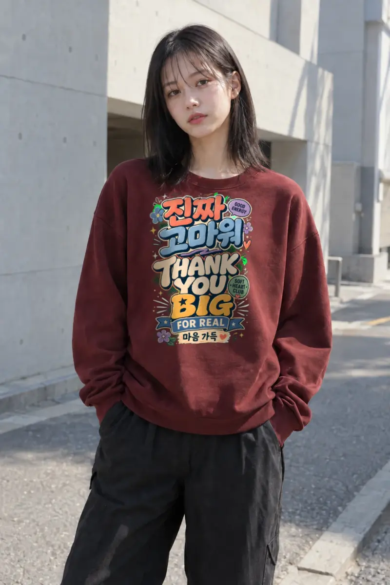 "Good Energy Thanks" Heavy Blend Unisex Crewneck Sweatshirt | Gildan 18000