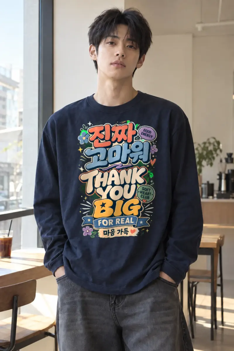 “Good Energy Thanks” Unisex Longsleeve T-shirt | Gildan 2400