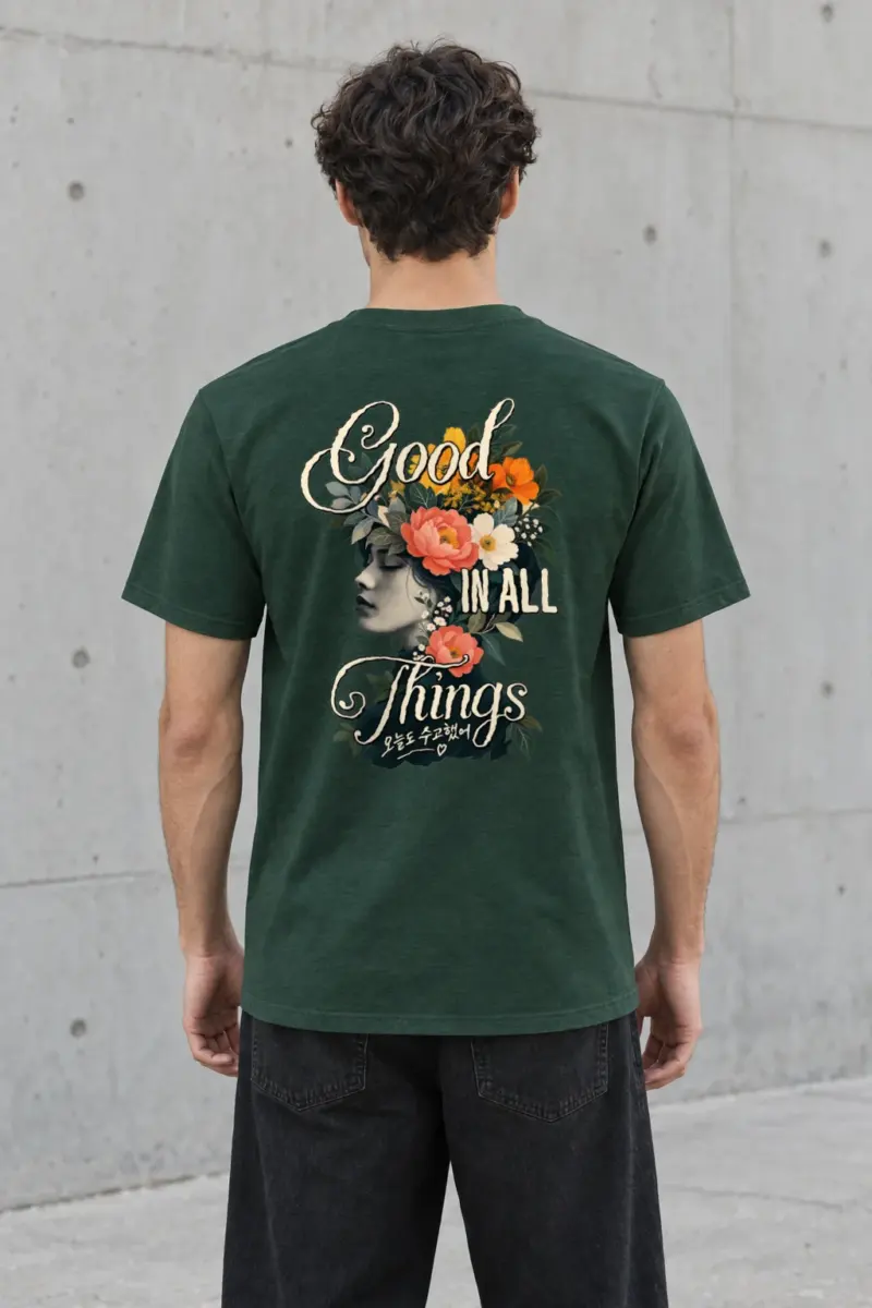 "Good In All Things" Heavyweight Unisex Crewneck T-shirt | Gildan 5000