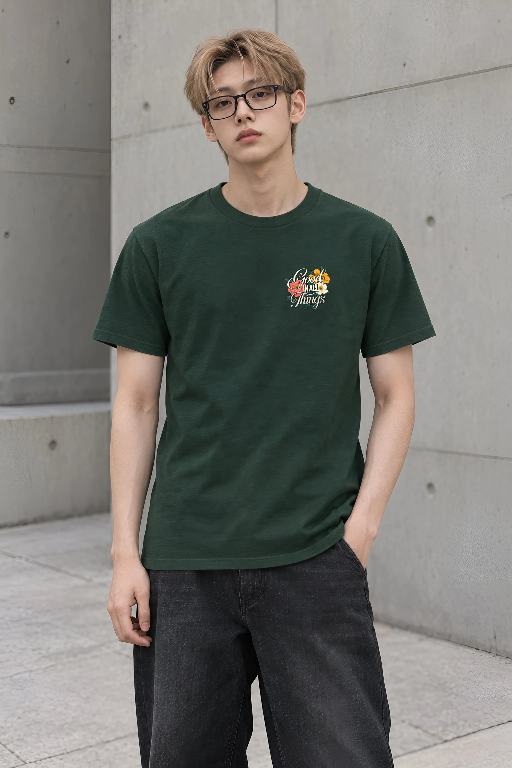 "Good In All Things" Heavyweight Unisex Crewneck T-shirt
