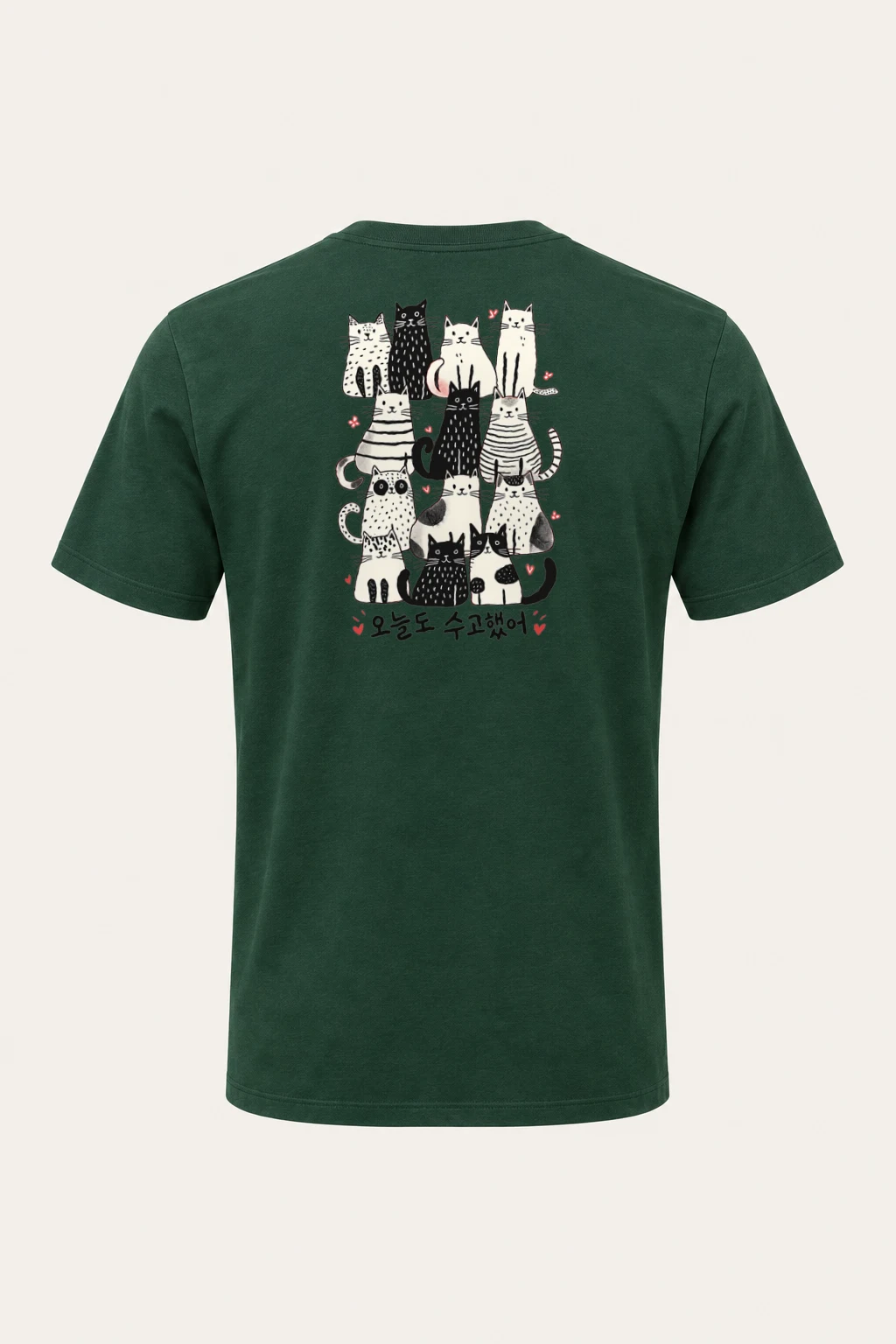"Good Job Cat Stack" Heavyweight Unisex Crewneck T-shirt | Gildan 5000
