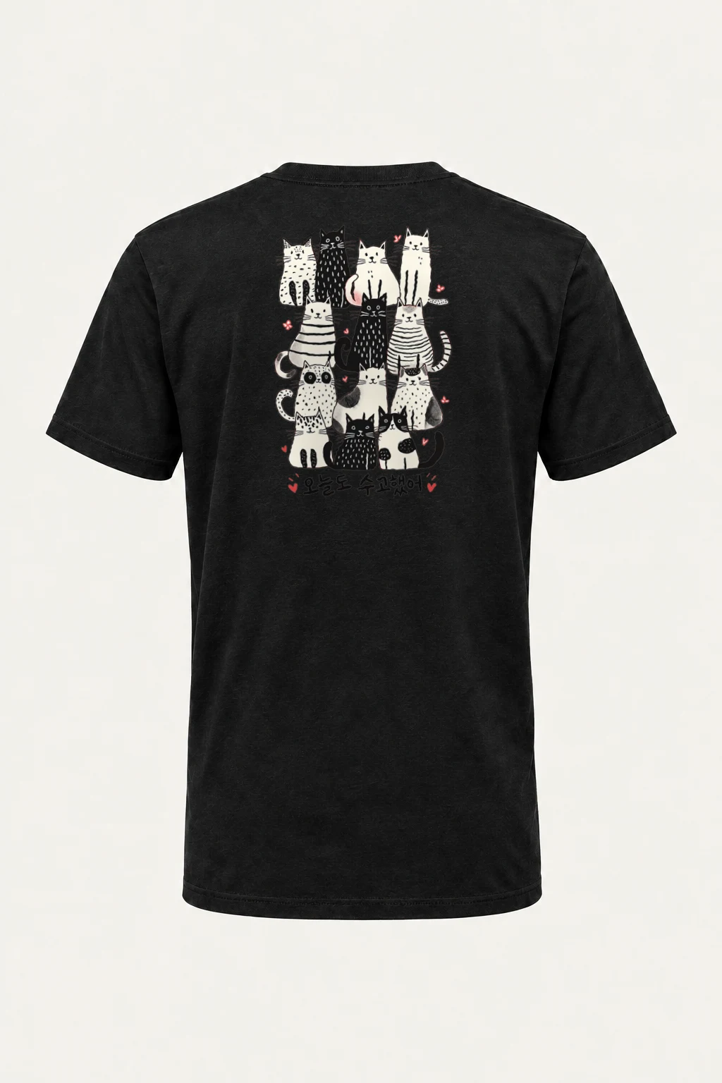 "Good Job Cat Stack" Heavyweight Unisex Crewneck T-shirt | Gildan 5000