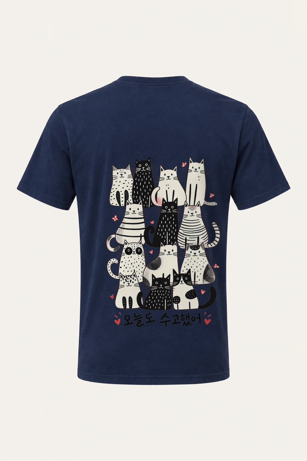 "Good Job Cat Stack" Heavyweight Unisex Crewneck T-shirt | Gildan 5000