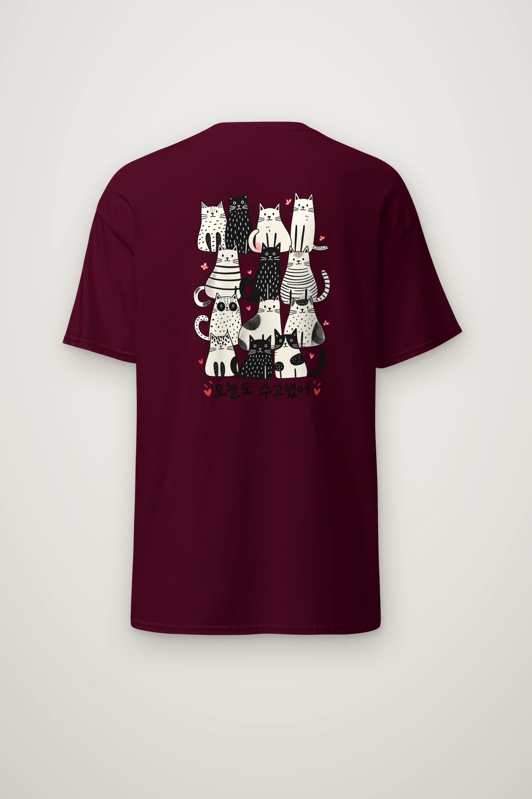 "Good Job Cat Stack" Heavyweight Unisex Crewneck T-shirt
