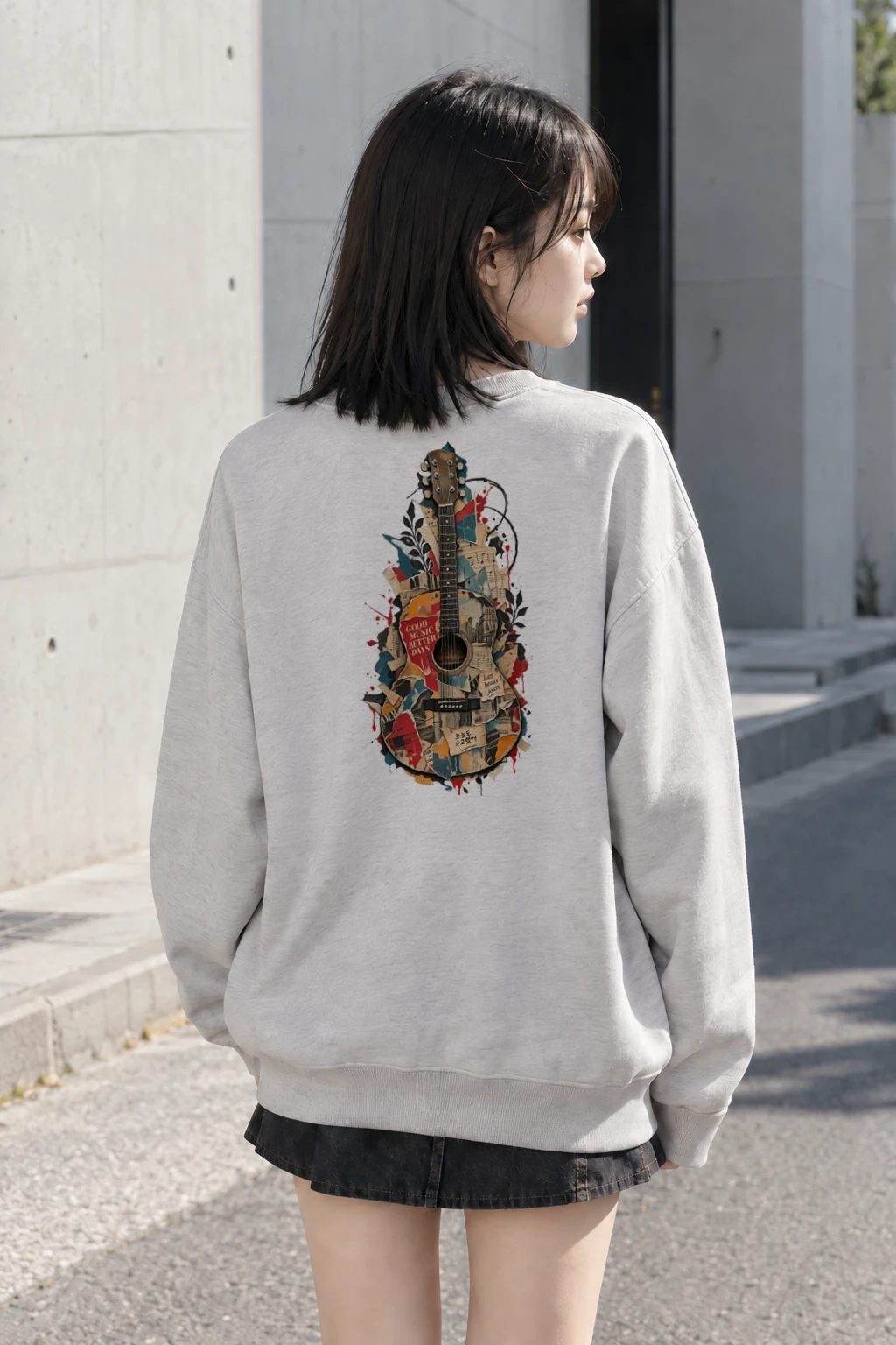 "Good Music Better Days" Heavy Blend Unisex Crewneck Sweatshirt | Gildan 18000