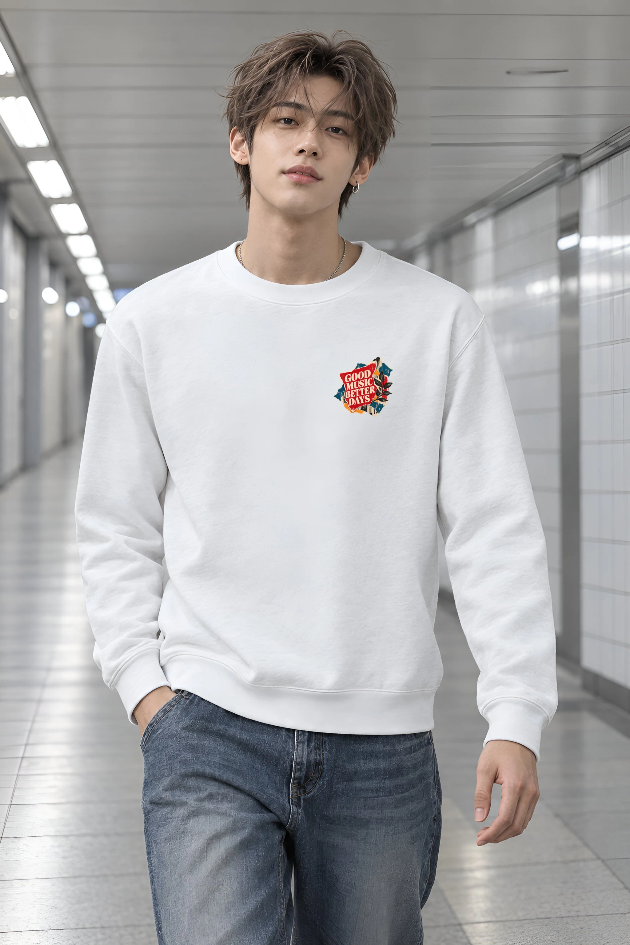 "Good Music Better Days" Heavy Blend Unisex Crewneck Sweatshirt