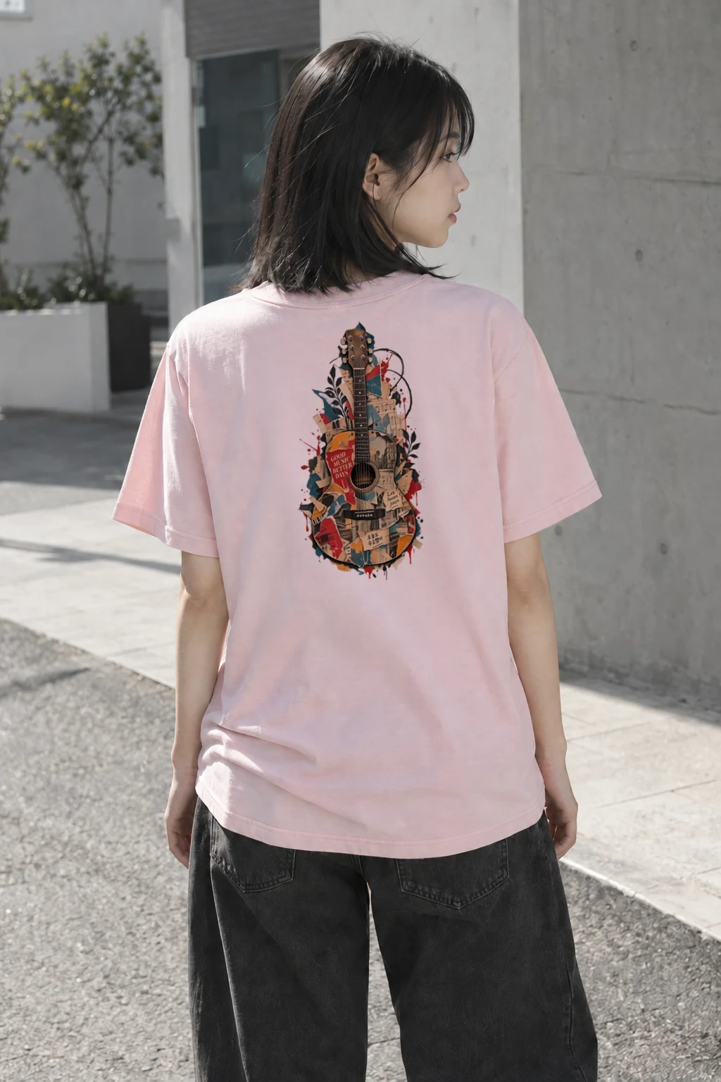 "Good Music Better Days" Heavyweight Unisex Crewneck T-shirt | Gildan 5000