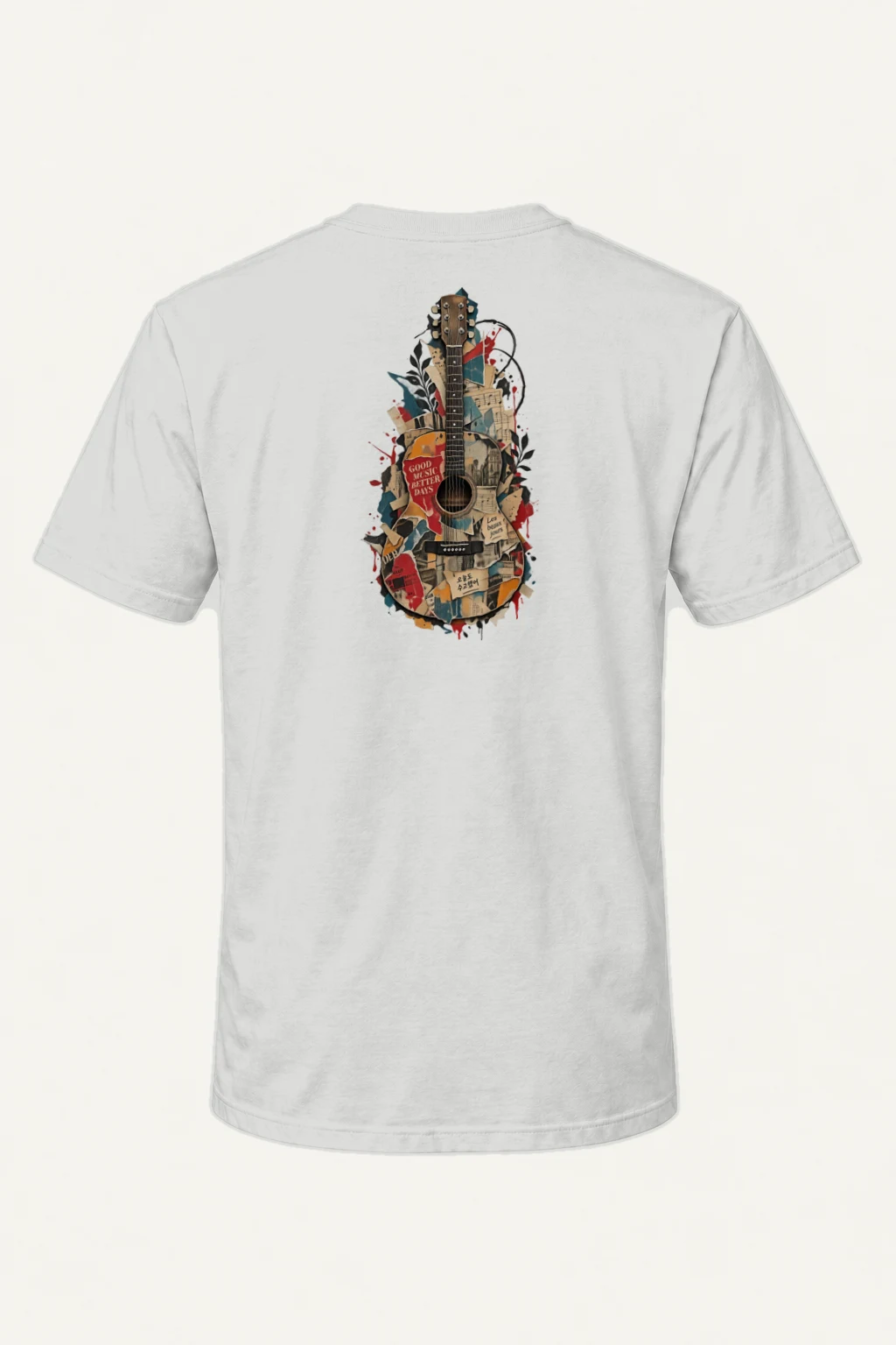 "Good Music Better Days" Heavyweight Unisex Crewneck T-shirt | Gildan 5000