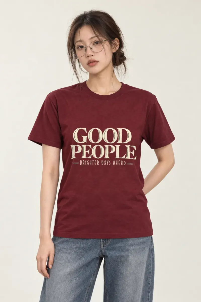 "Good People" Heavyweight Unisex Crewneck T-shirt | Gildan 5000