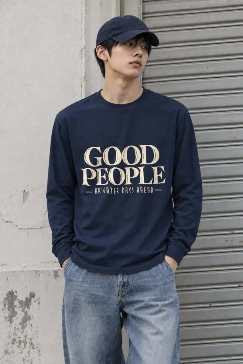 "Good People" Unisex Longsleeve T-shirt | Gildan 2400
