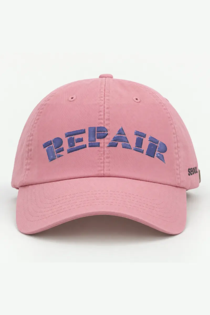 "Good Repair Cap" Classic Dad Hat · Embroidered — pink/cap-front