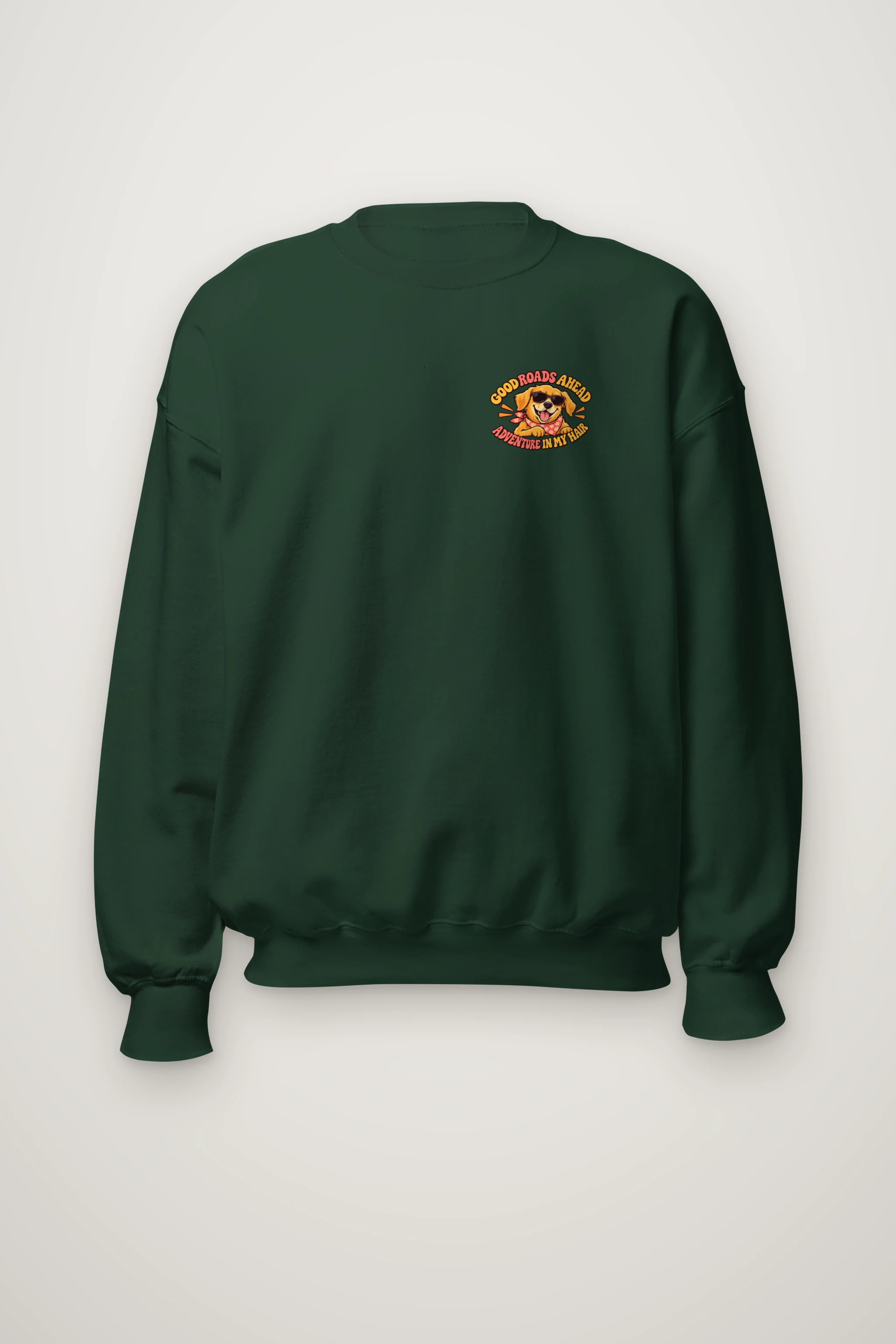 "Good Roads Ahead" Heavy Blend Unisex Crewneck Sweatshirt