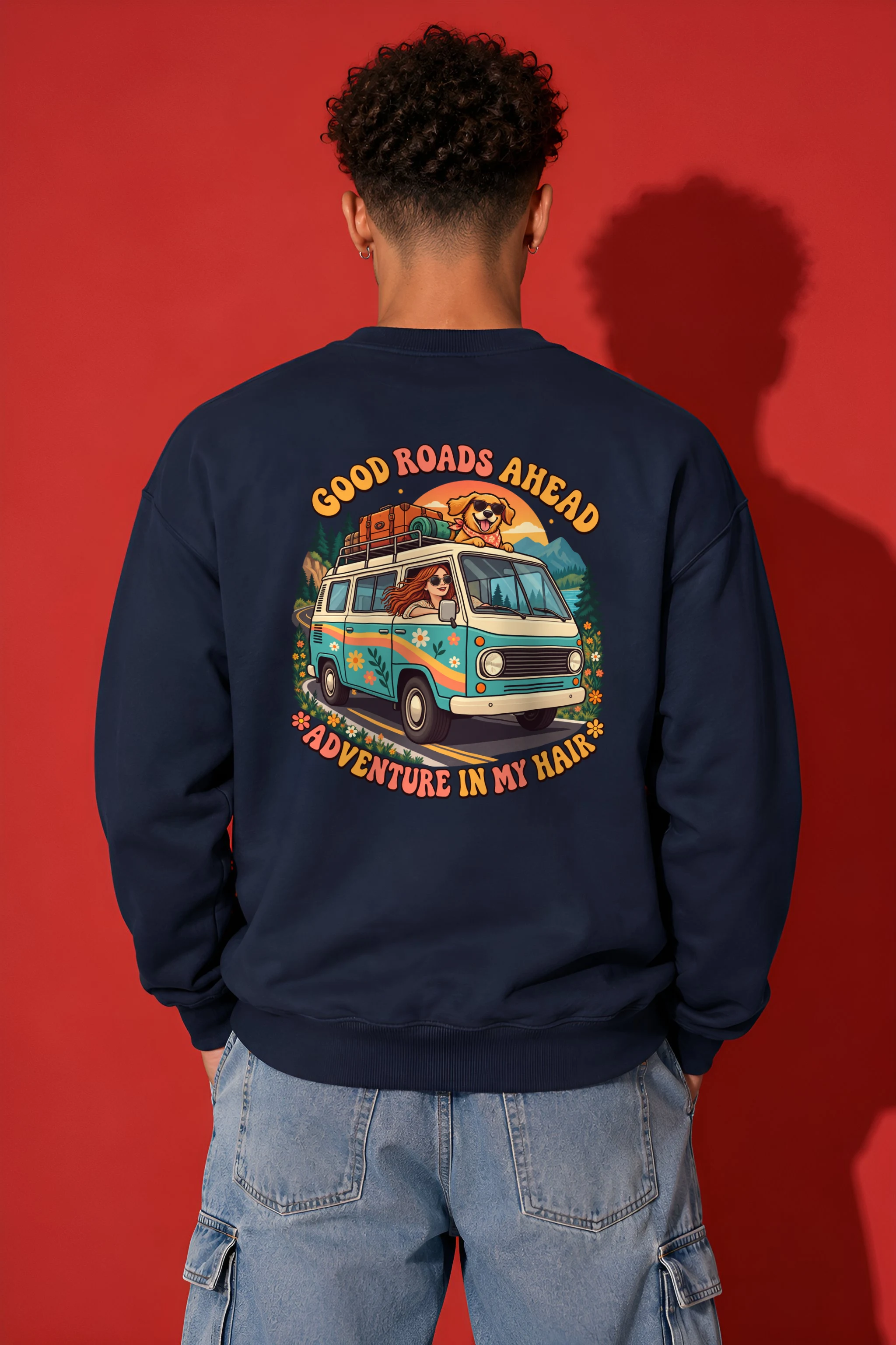 "Good Roads Ahead" 1 Crewneck Sweatshirt