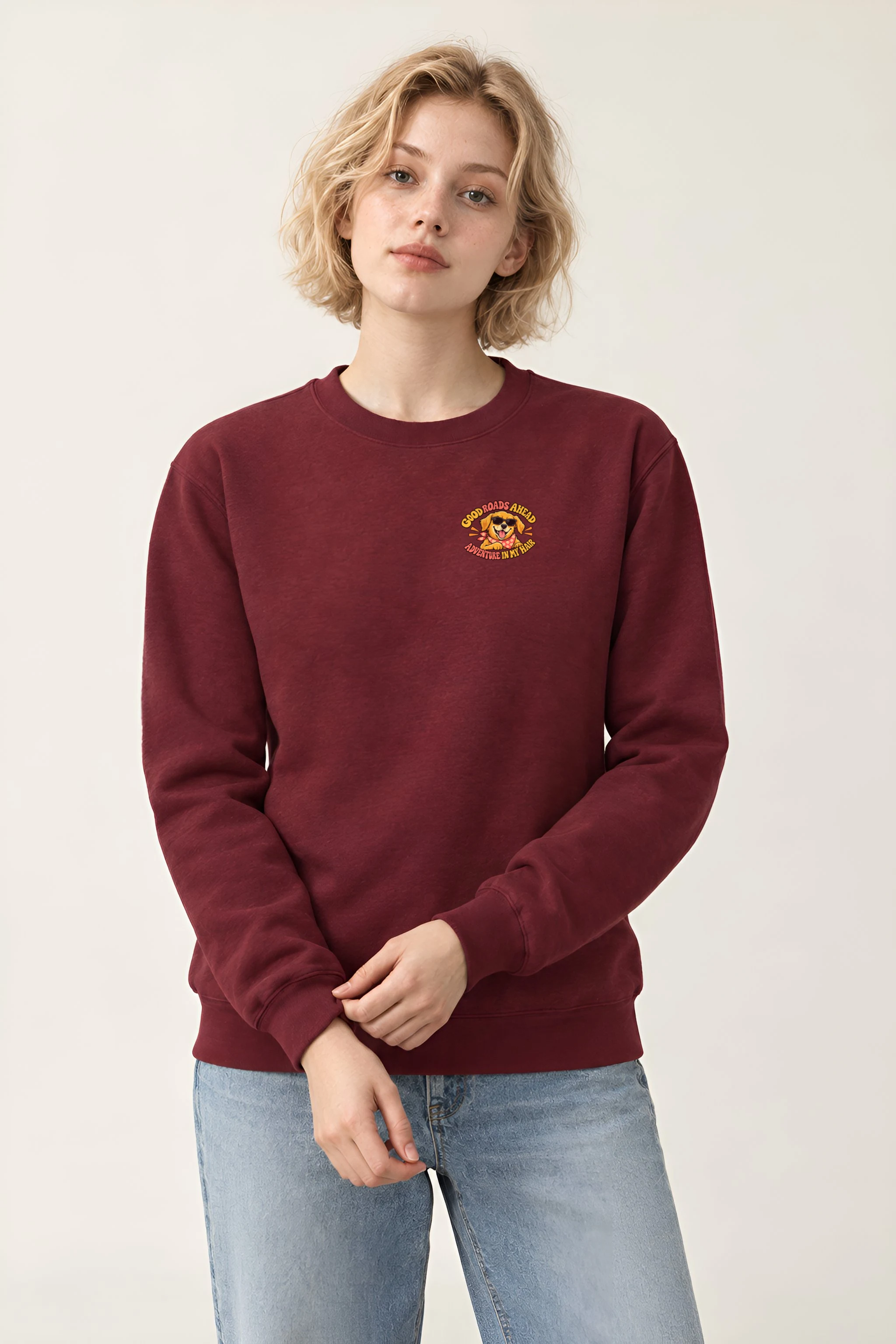 "Good Roads Ahead" 1 Crewneck Sweatshirt