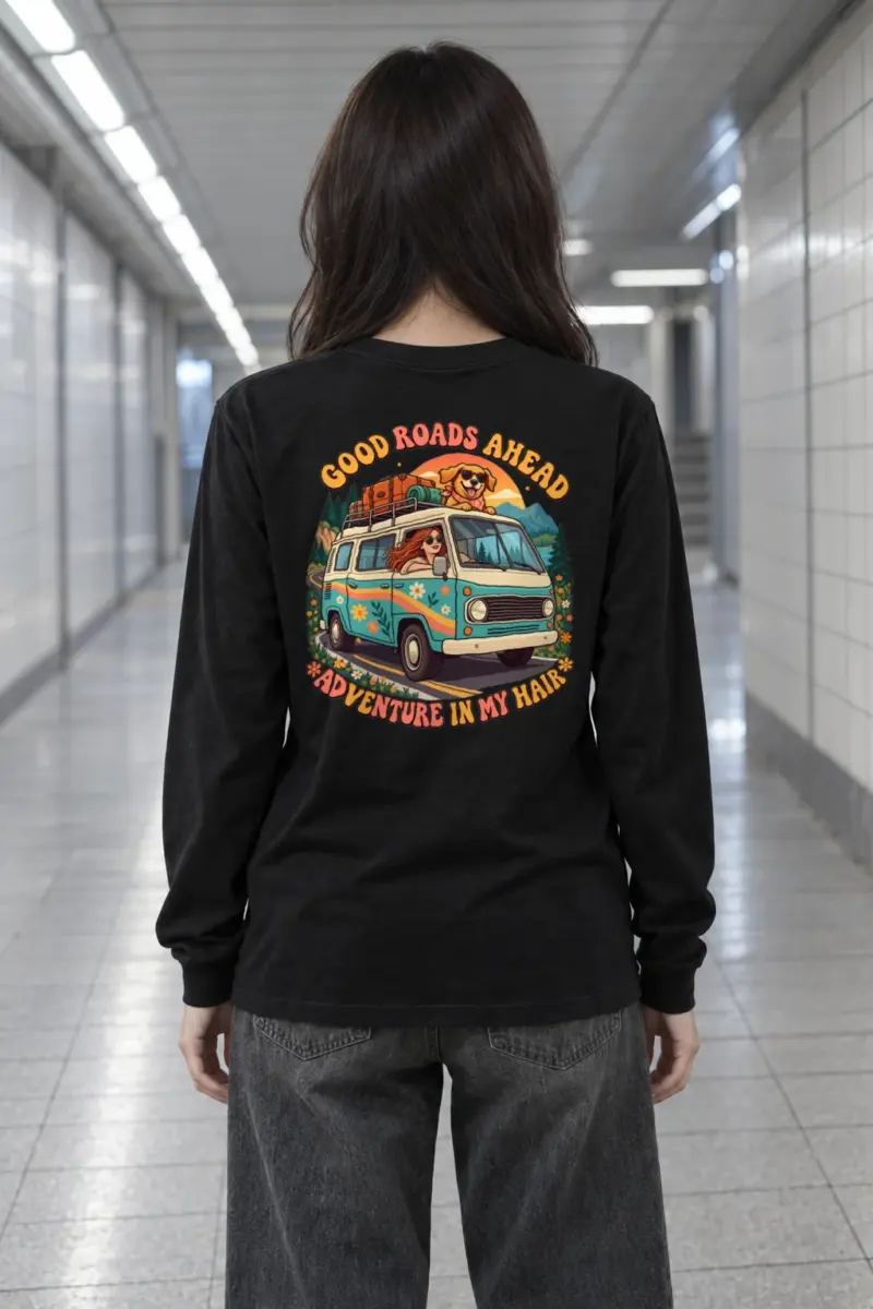 "Good Roads Ahead" Unisex Longsleeve T-shirt | Gildan 2400