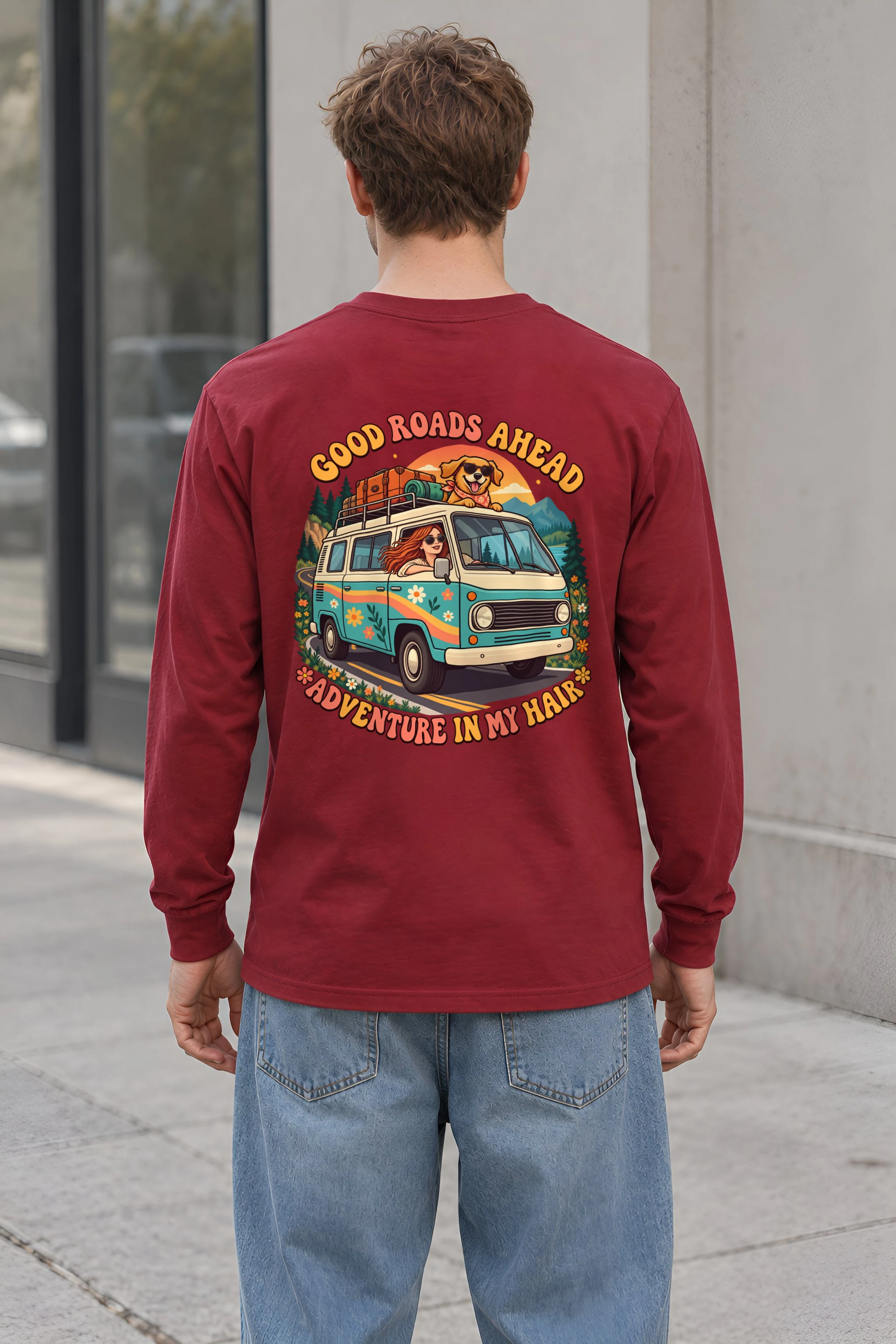 "Good Roads Ahead" Unisex Longsleeve T-shirt