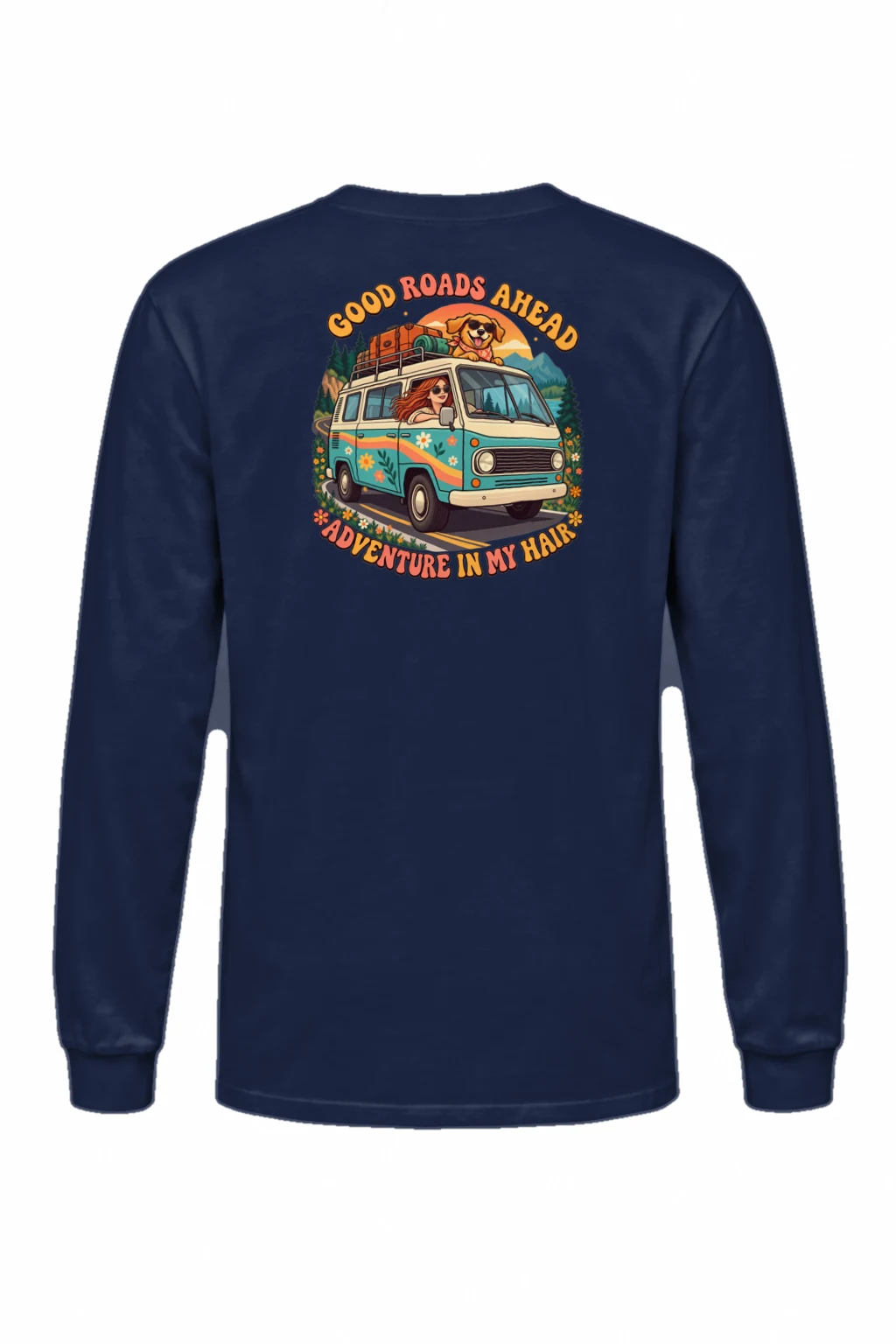 "Good Roads Ahead" Unisex Longsleeve T-shirt | Gildan 2400