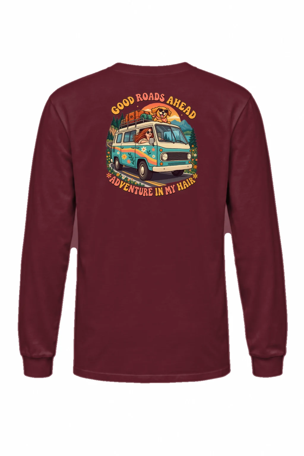 "Good Roads Ahead" Unisex Longsleeve T-shirt | Gildan 2400