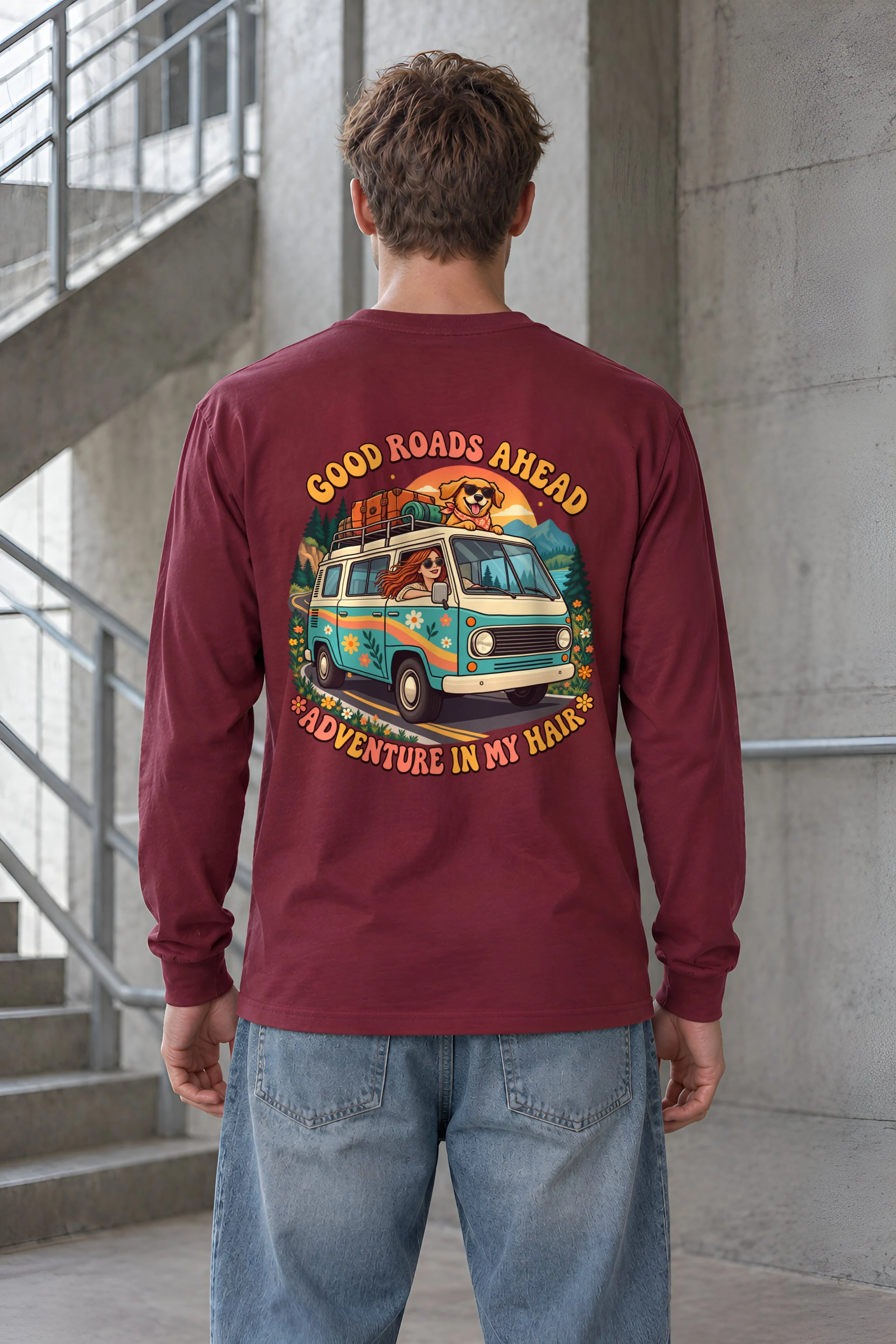 "Good Roads Ahead" Unisex Longsleeve T-shirt