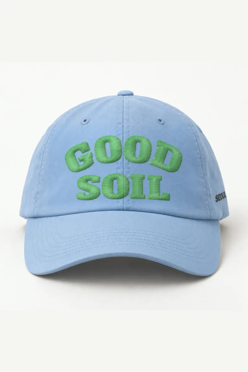 "Good Soil" Classic Dad Hat · Embroidered — light-blue/cap-front