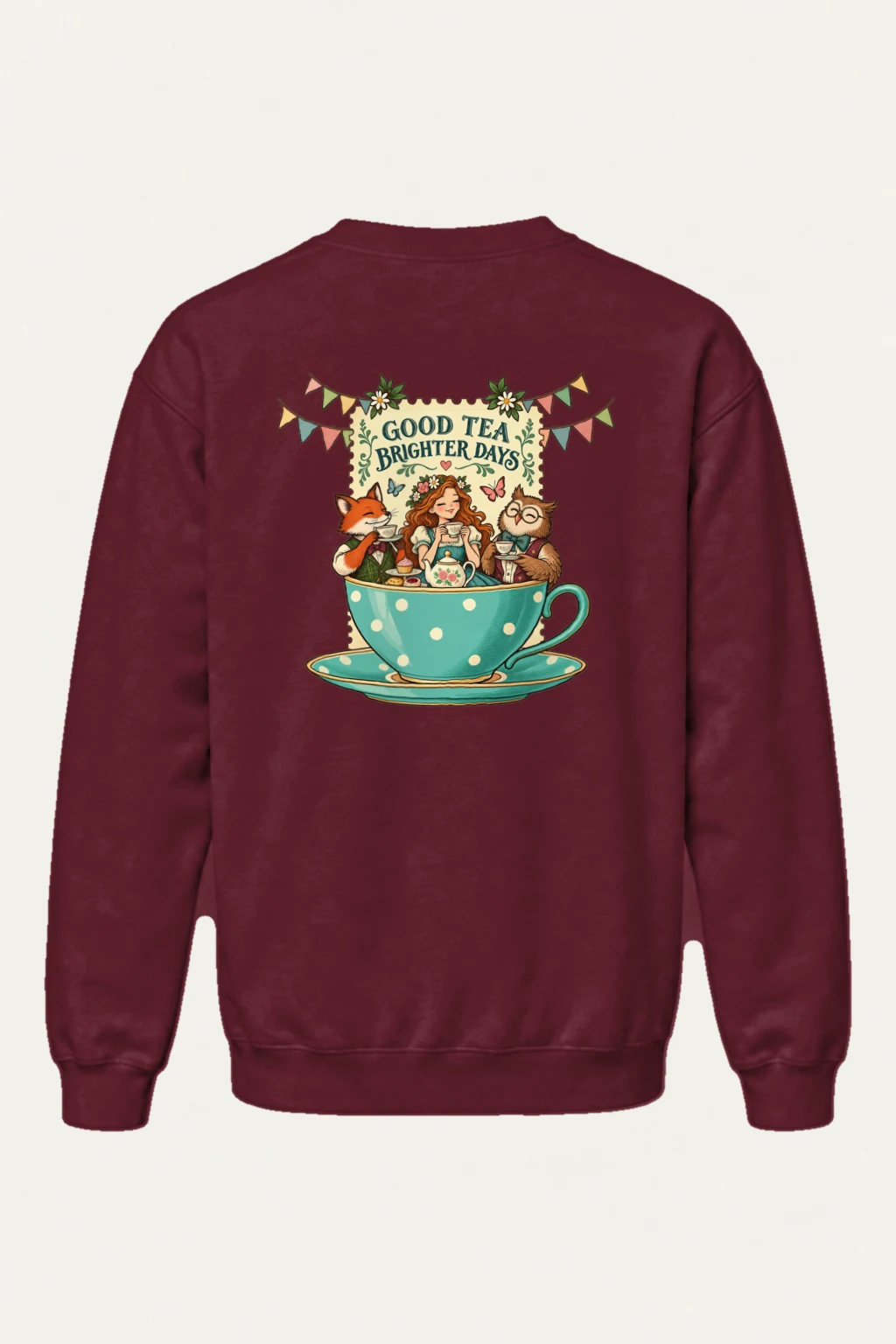 "Good Tea Brighter Days" Heavy Blend Unisex Crewneck Sweatshirt | Gildan 18000
