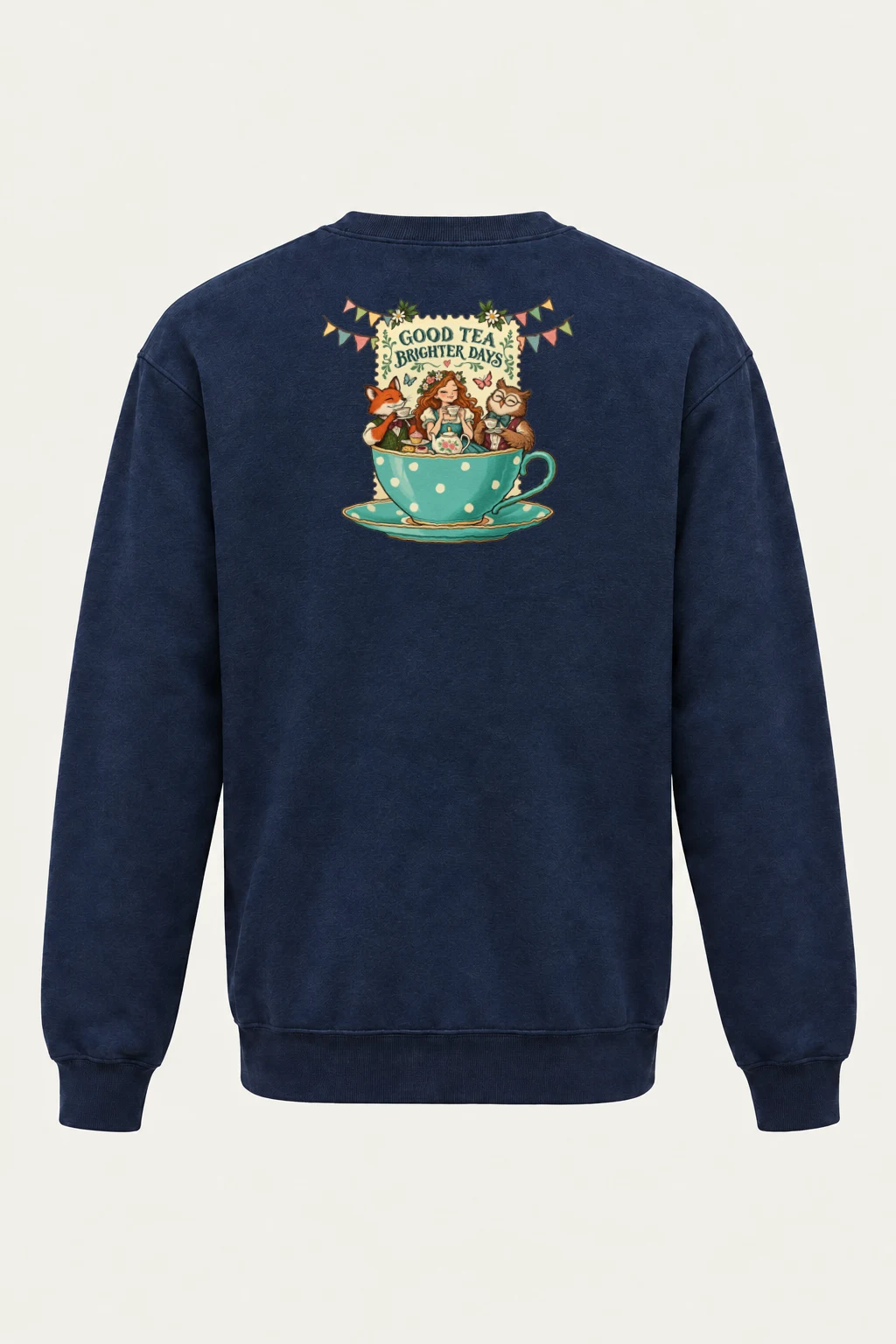 "Good Tea Brighter Days" Heavy Blend Unisex Crewneck Sweatshirt | Gildan 18000
