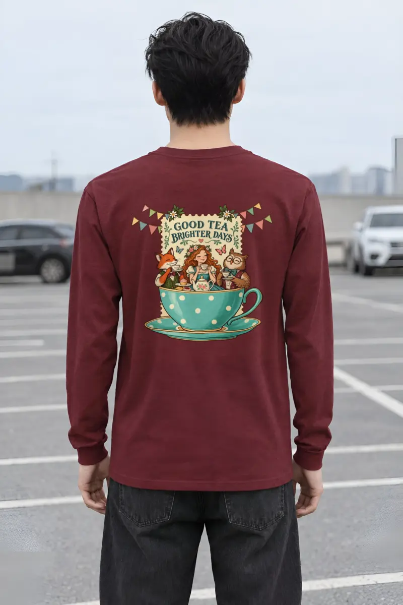 "Good Tea Brighter Days" Unisex Longsleeve T-shirt