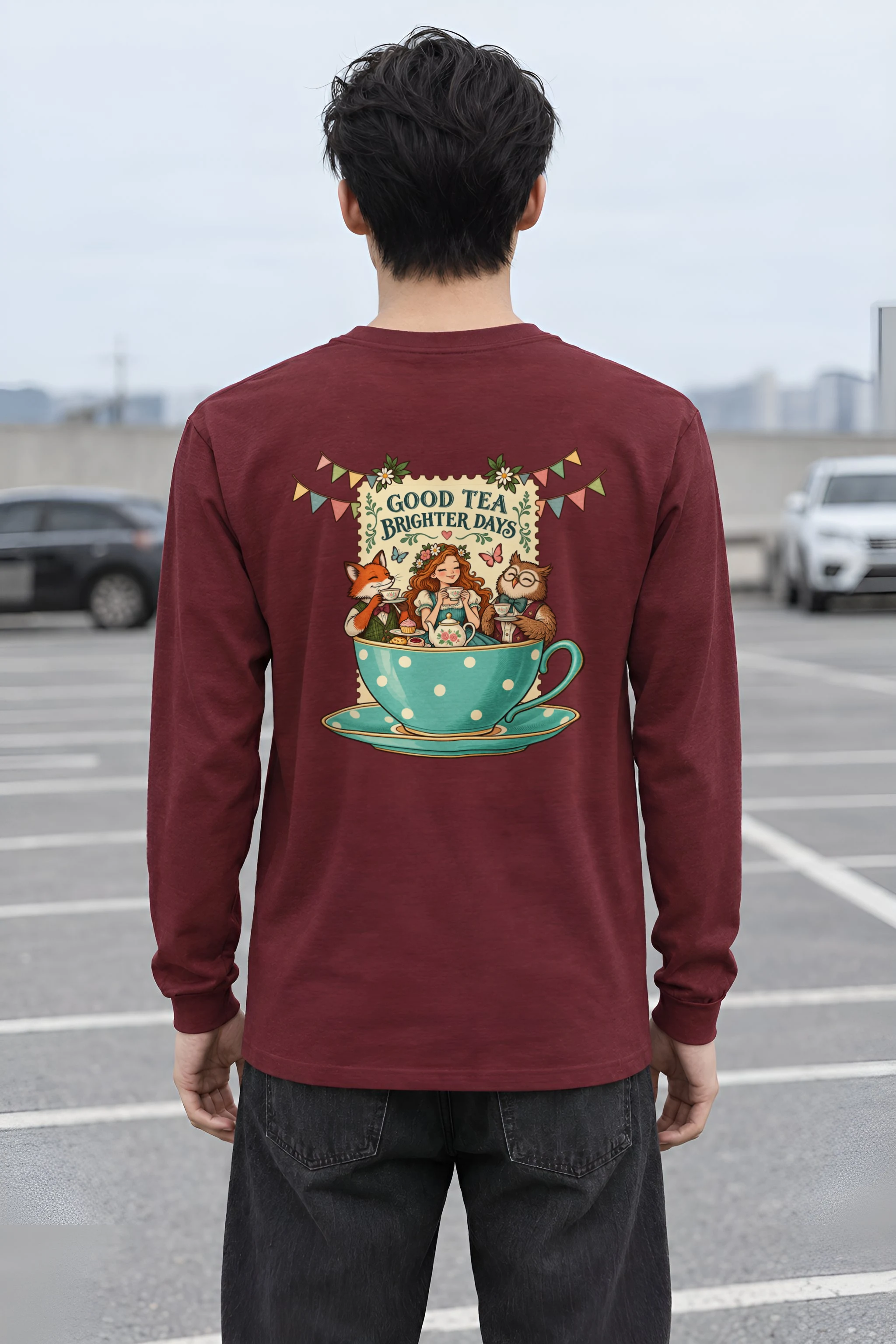 "Good Tea Brighter Days" Unisex Longsleeve T-shirt