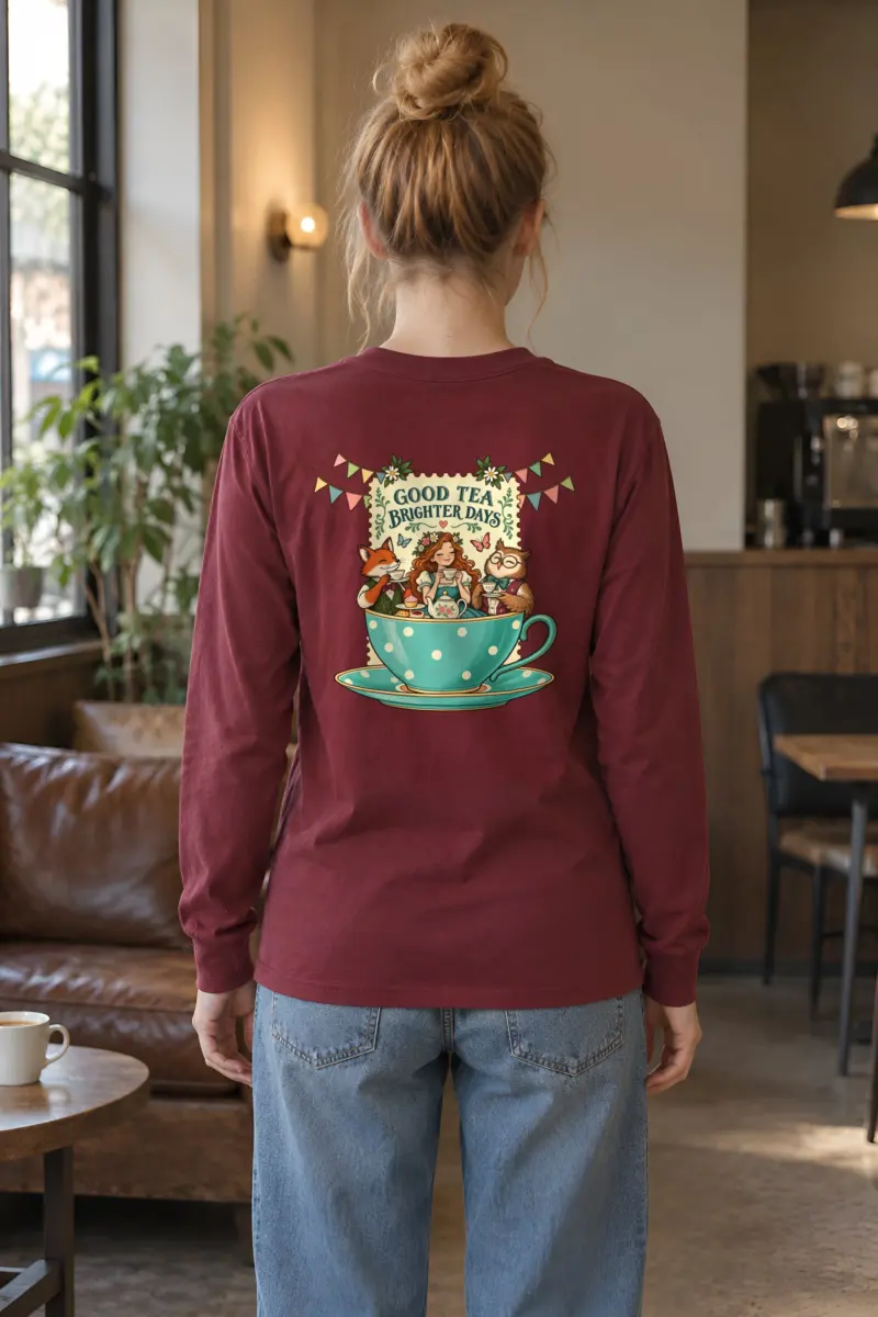 "Good Tea Brighter Days" Unisex Longsleeve T-shirt