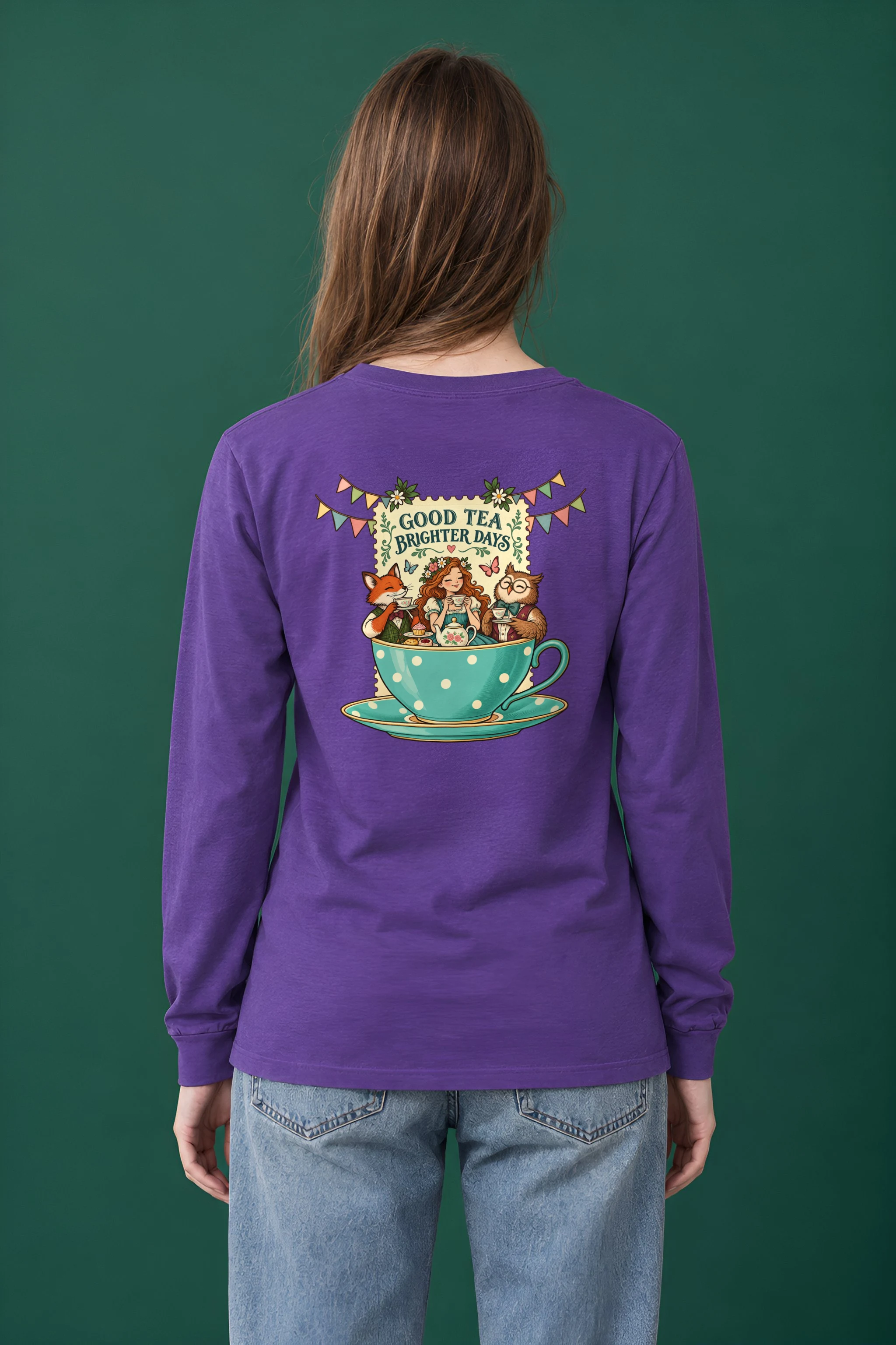 "Good Tea Brighter Days" Unisex Longsleeve T-shirt
