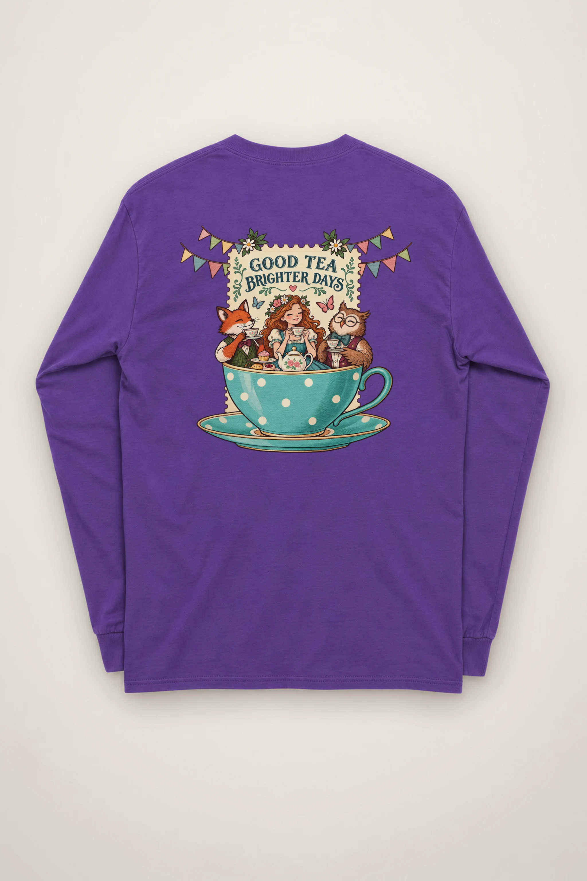 "Good Tea Brighter Days" Unisex Longsleeve T-shirt