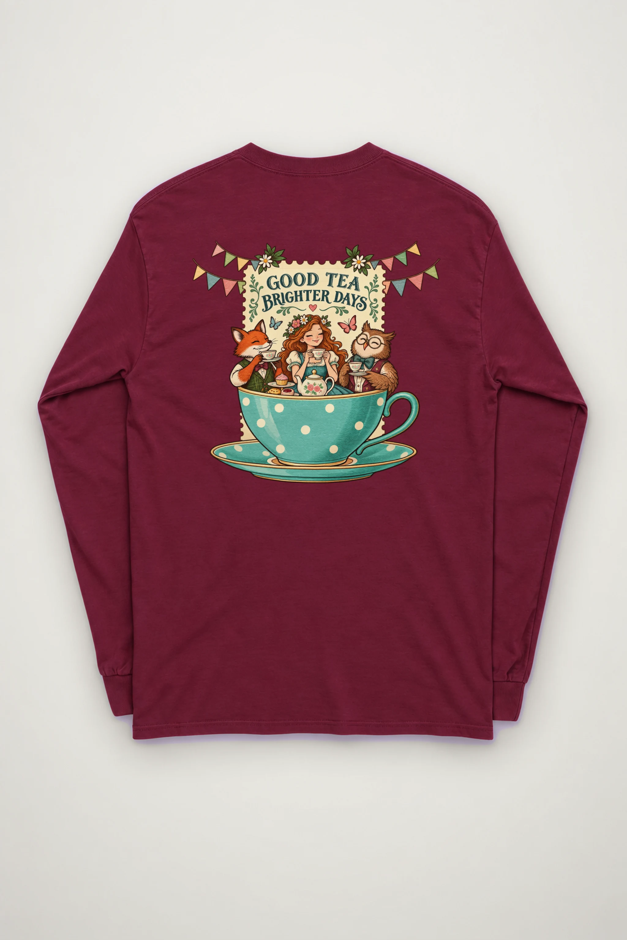 "Good Tea Brighter Days" Unisex Longsleeve T-shirt
