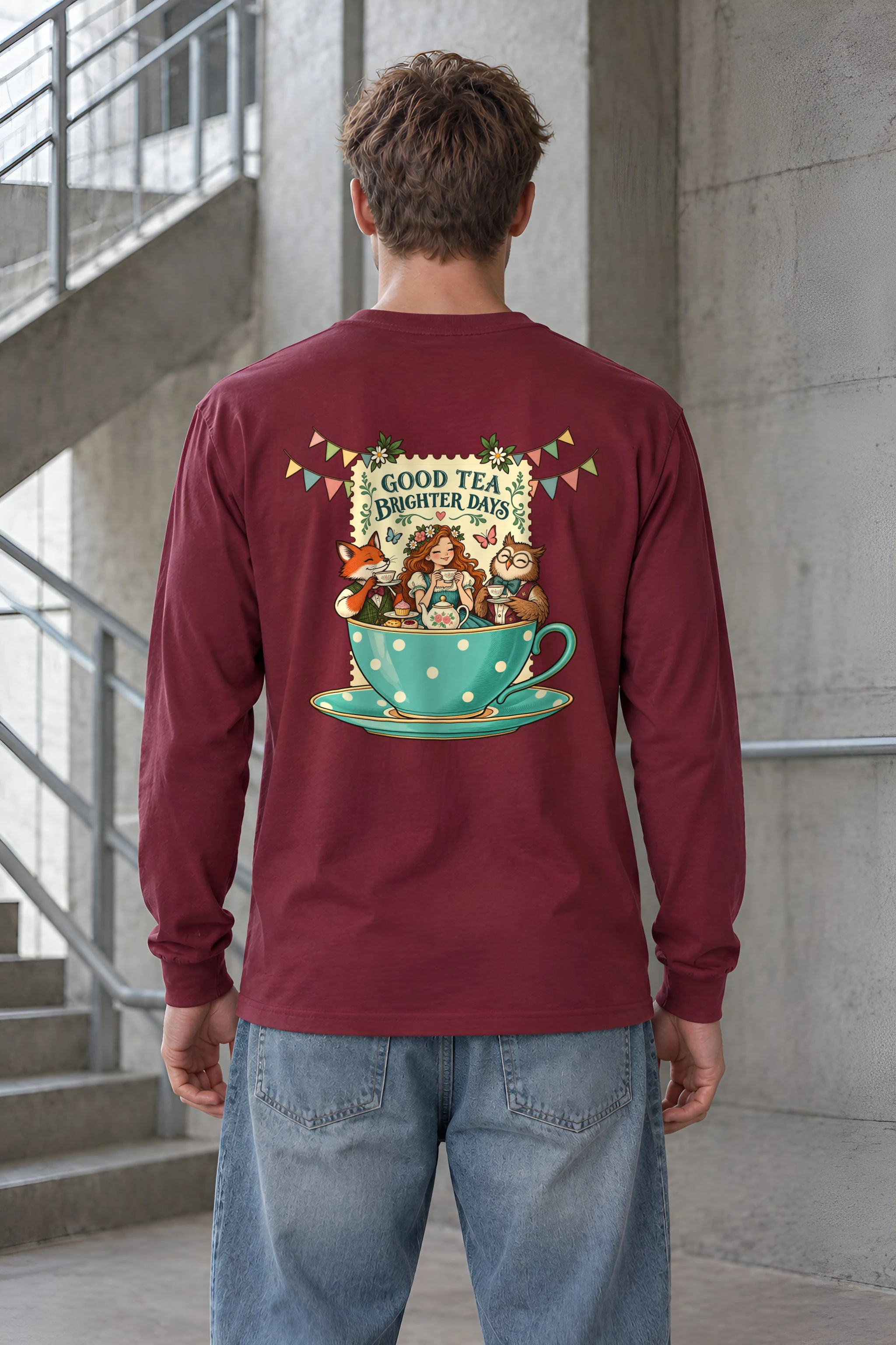 "Good Tea Brighter Days" Unisex Longsleeve T-shirt