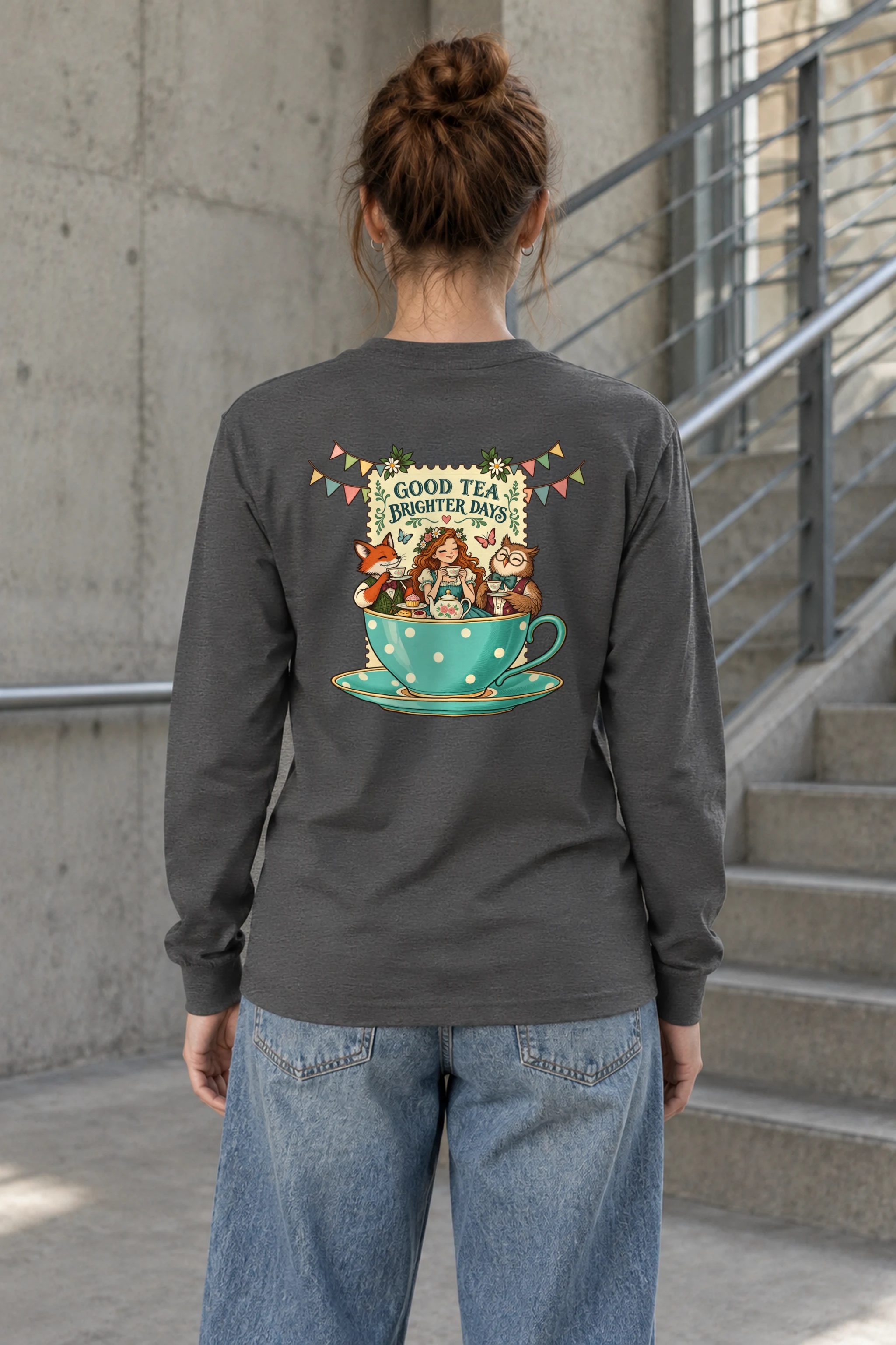 "Good Tea Brighter Days" Unisex Longsleeve T-shirt