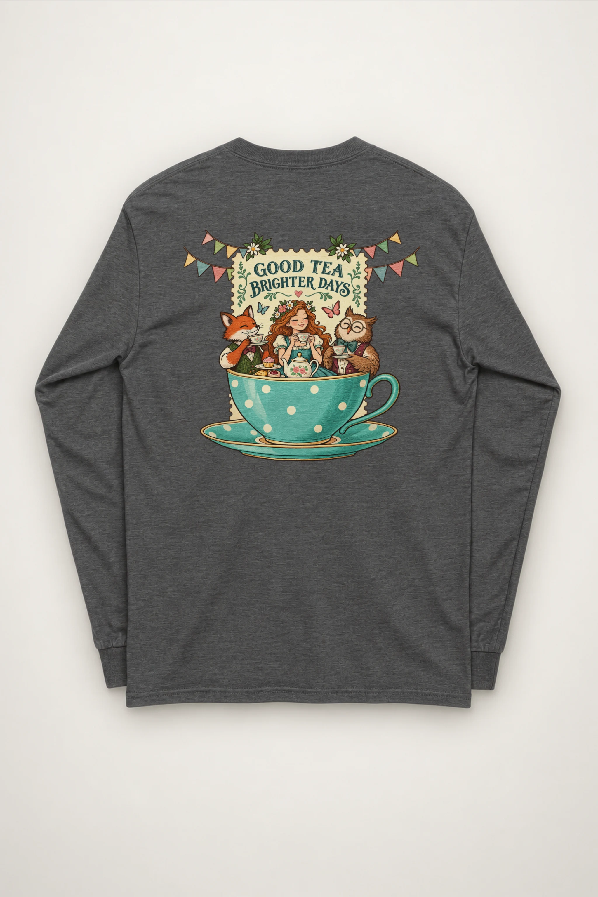 "Good Tea Brighter Days" Unisex Longsleeve T-shirt