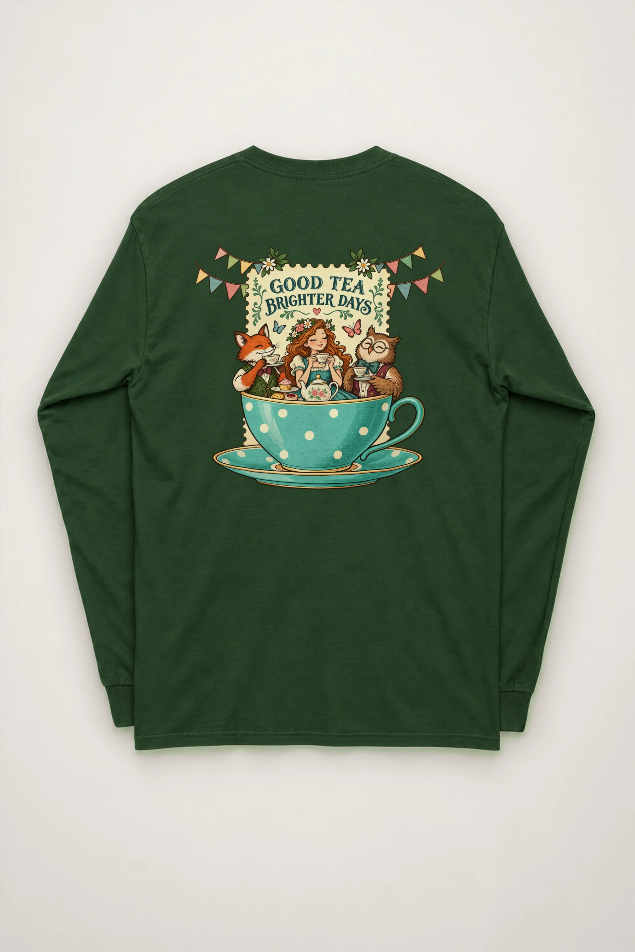 "Good Tea Brighter Days" Unisex Longsleeve T-shirt