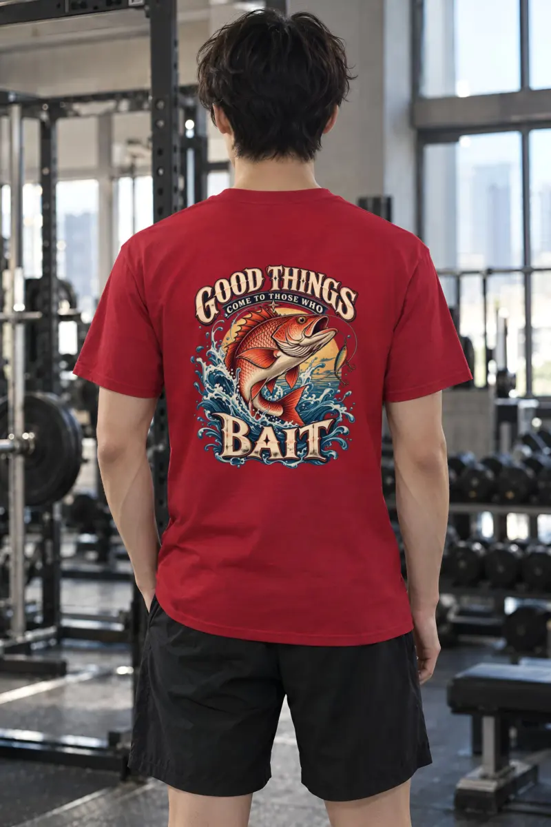 "Good Things Come To Those Who Bait" Heavyweight Unisex Crewneck T-shirt