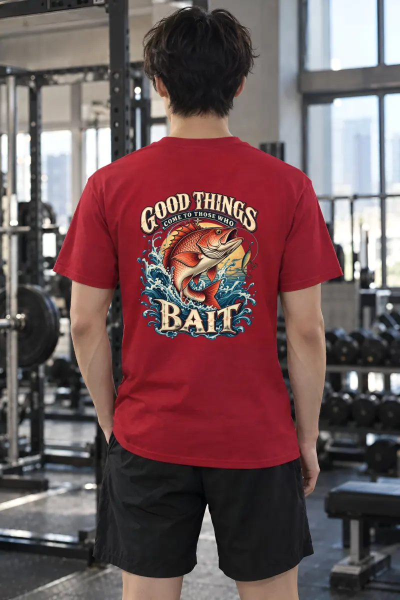 "Good Things Come To Those Who Bait" Heavyweight Unisex Crewneck T-shirt