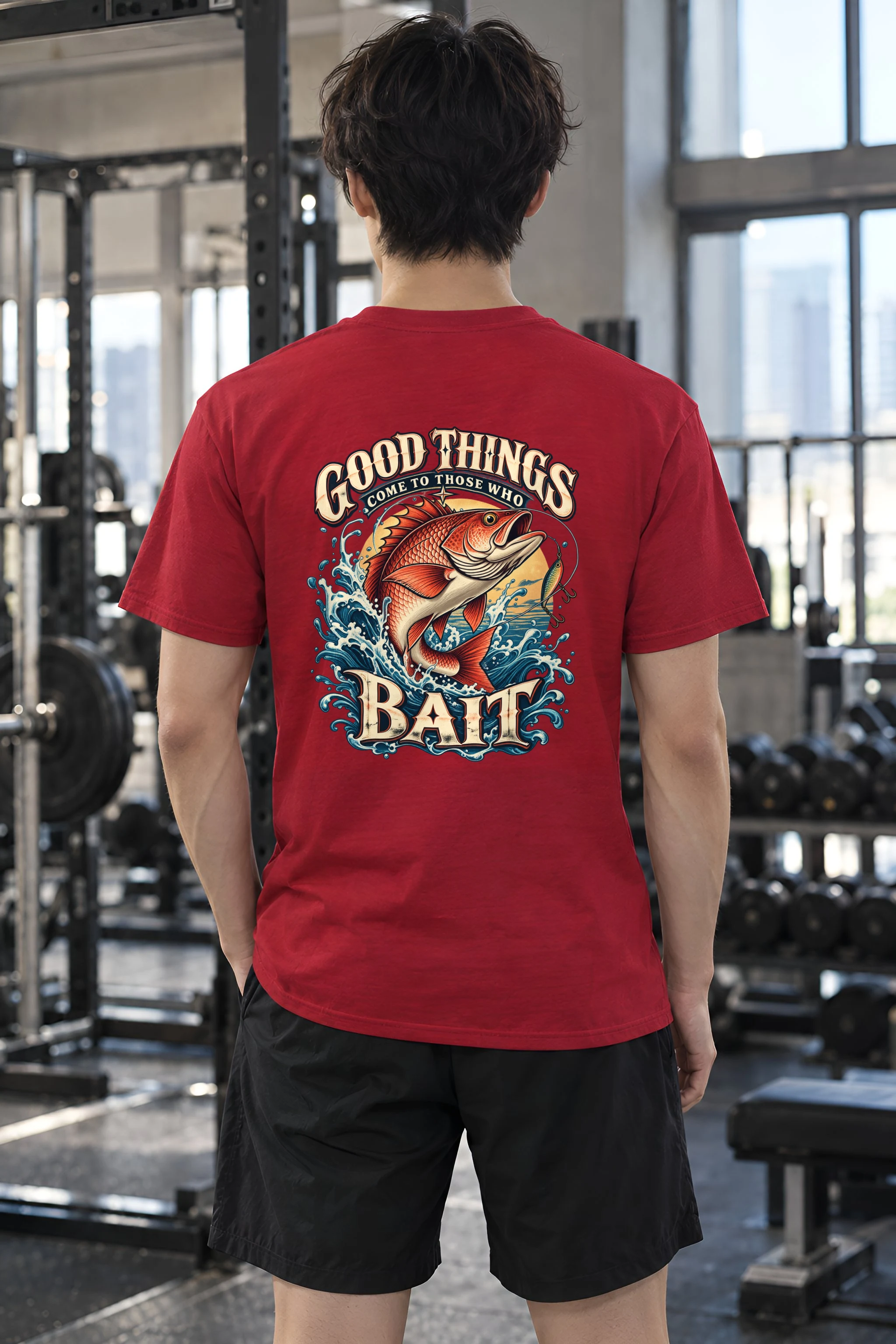 "Good Things Come To Those Who Bait" Heavyweight Unisex Crewneck T-shirt
