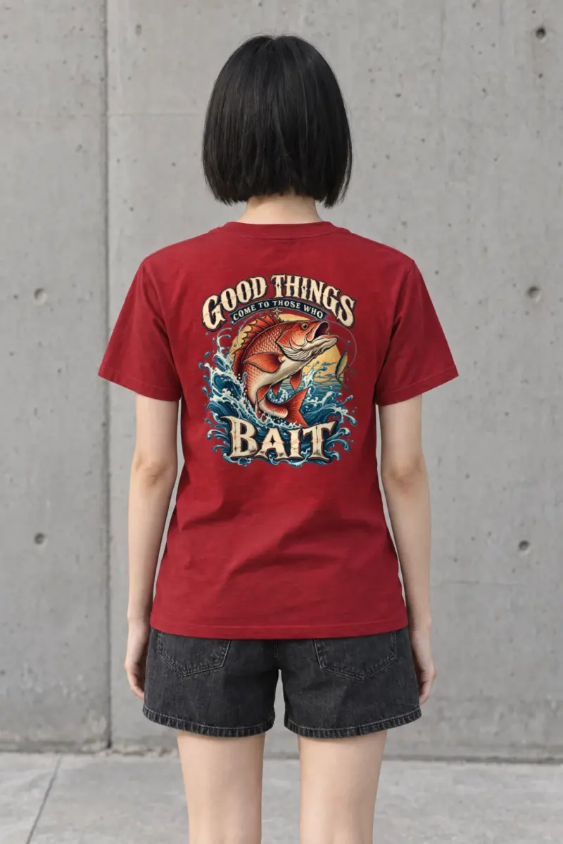 "Good Things Come To Those Who Bait" Heavyweight Unisex Crewneck T-shirt