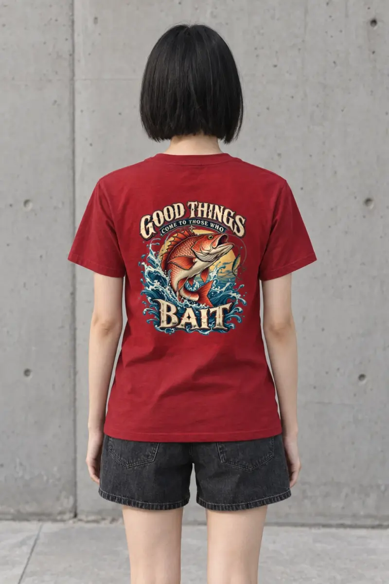 "Good Things Come To Those Who Bait" Heavyweight Unisex Crewneck T-shirt