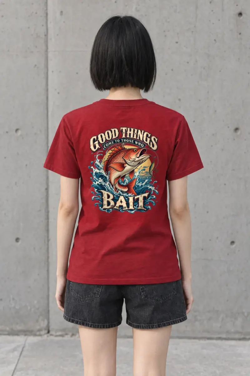 "Good Things Come To Those Who Bait" Heavyweight Unisex Crewneck T-shirt
