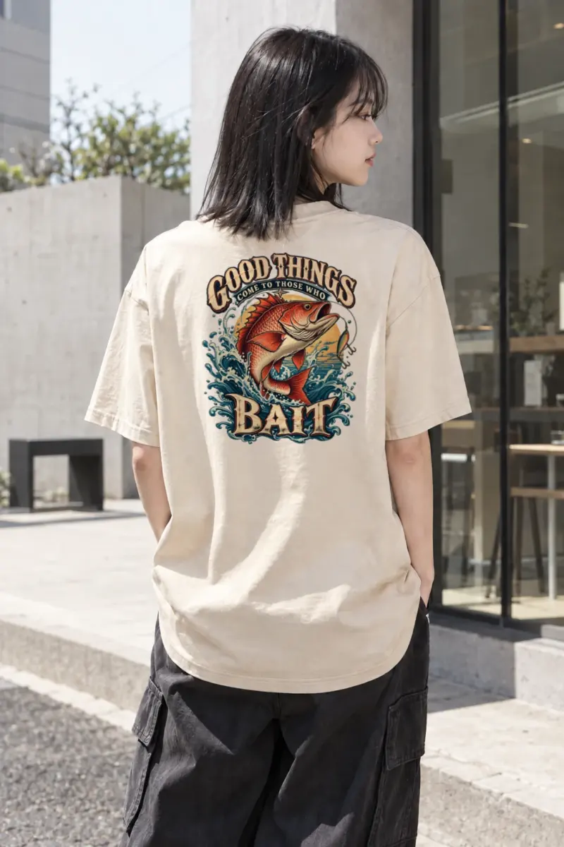 "Good Things Come To Those Who Bait" Heavyweight Unisex Crewneck T-shirt | Gildan 5000