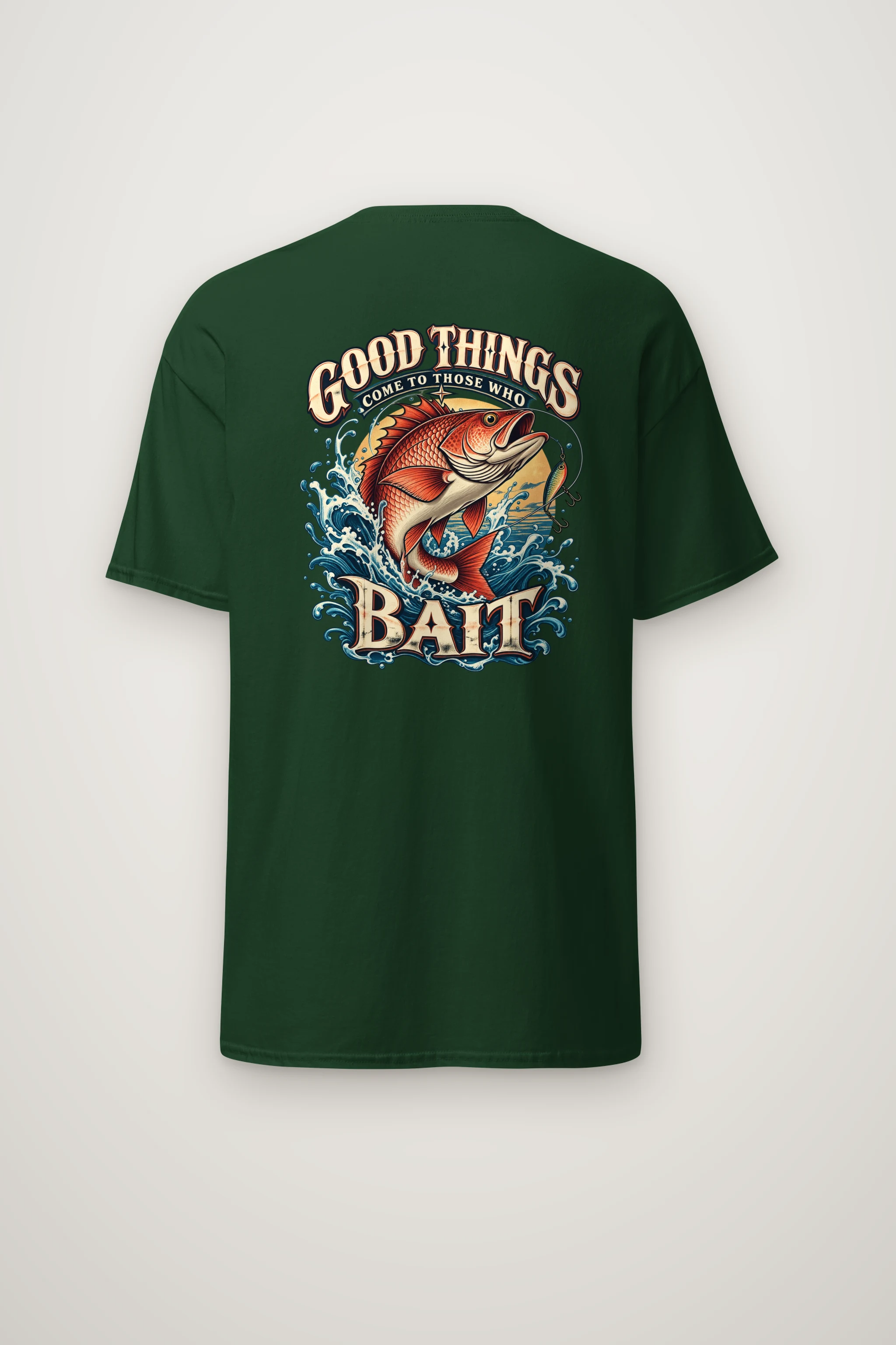 "Good Things Come To Those Who Bait" Heavyweight Unisex Crewneck T-shirt