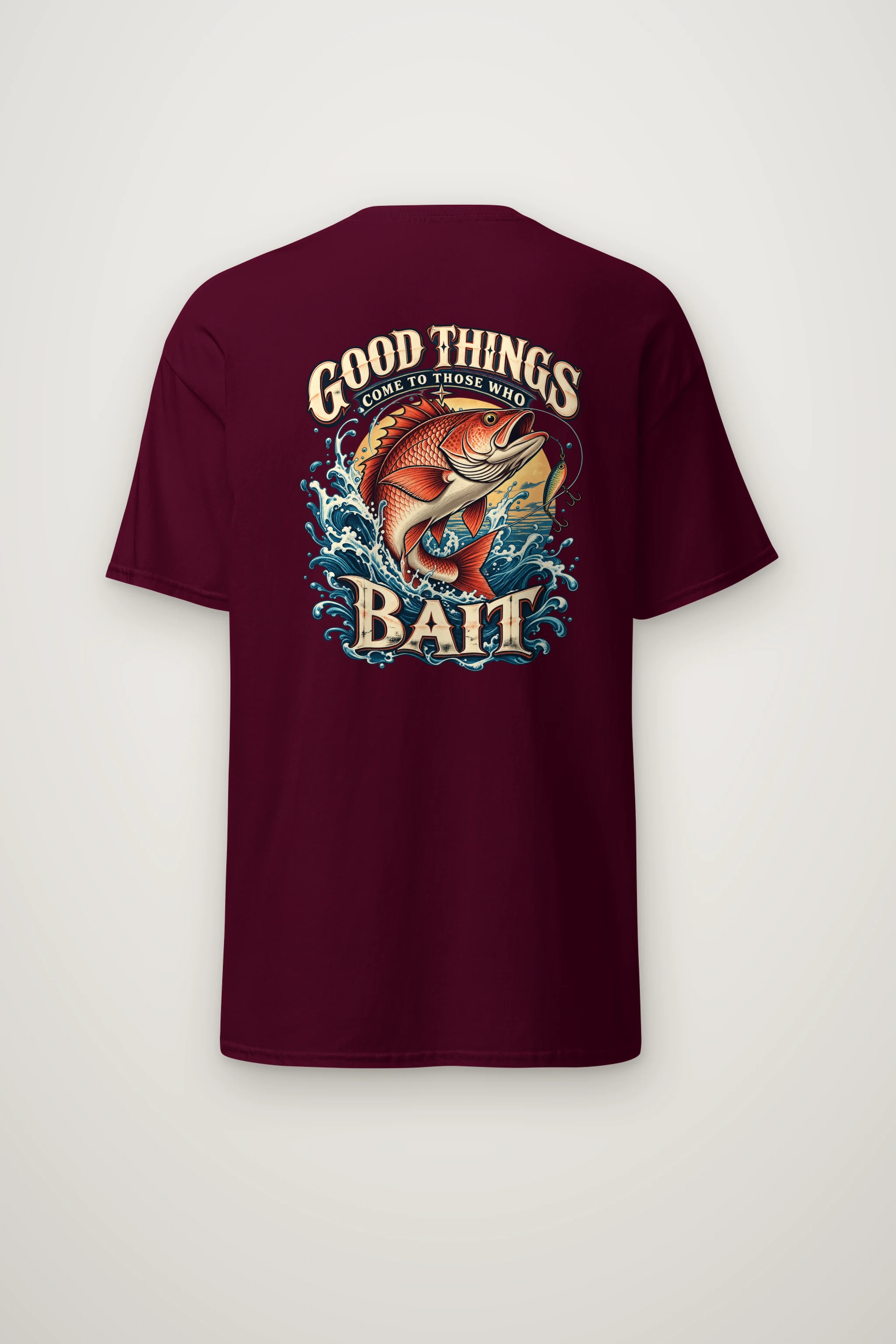 "Good Things Come To Those Who Bait" Heavyweight Unisex Crewneck T-shirt