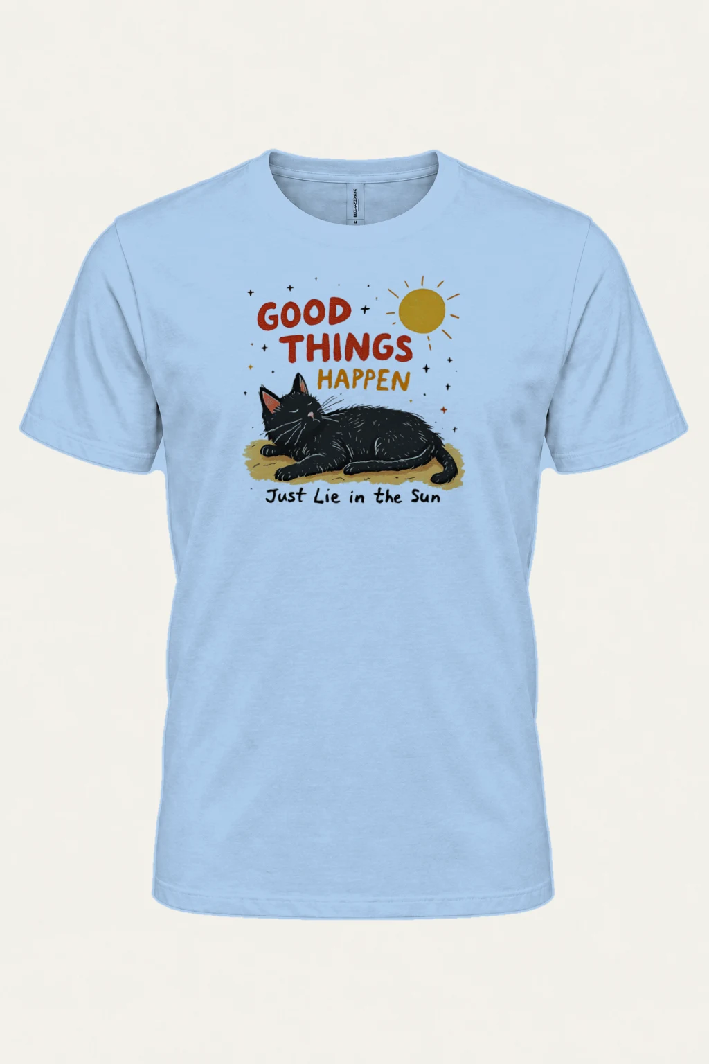 "Good Things Happen" Heavyweight Unisex Crewneck T-shirt | Gildan 5000