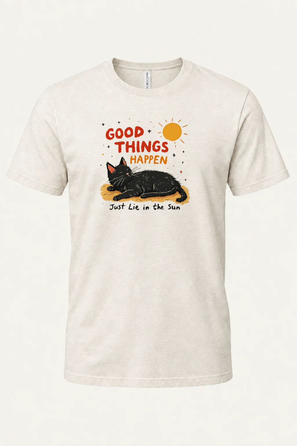 "Good Things Happen" Heavyweight Unisex Crewneck T-shirt | Gildan 5000