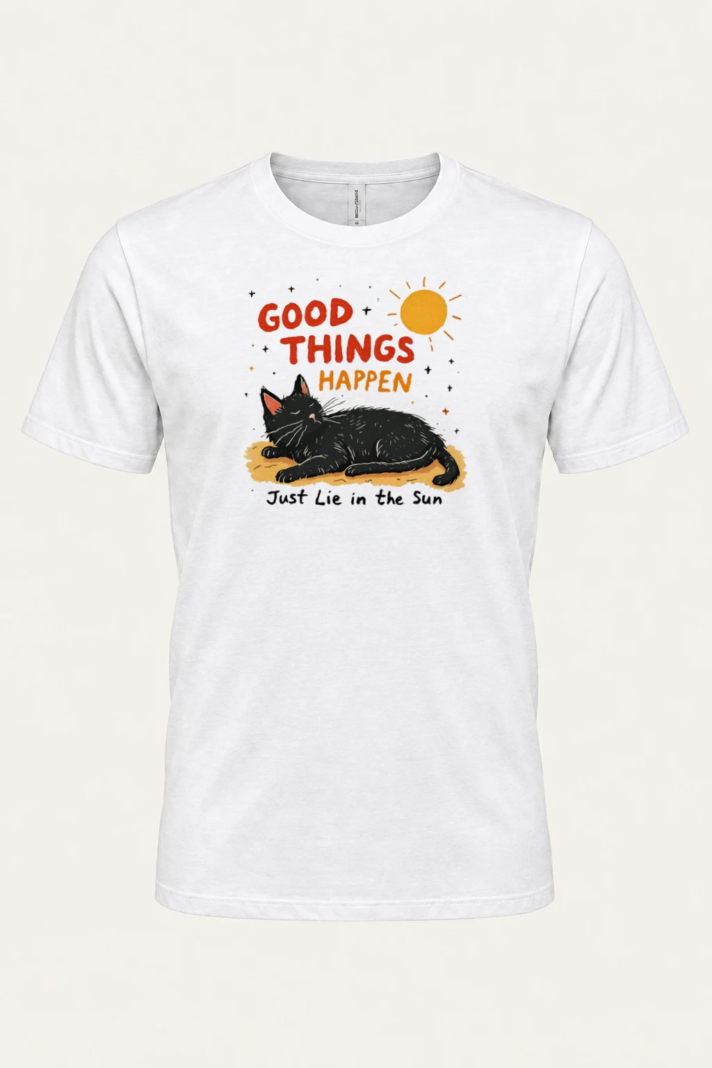 "Good Things Happen" Heavyweight Unisex Crewneck T-shirt | Gildan 5000