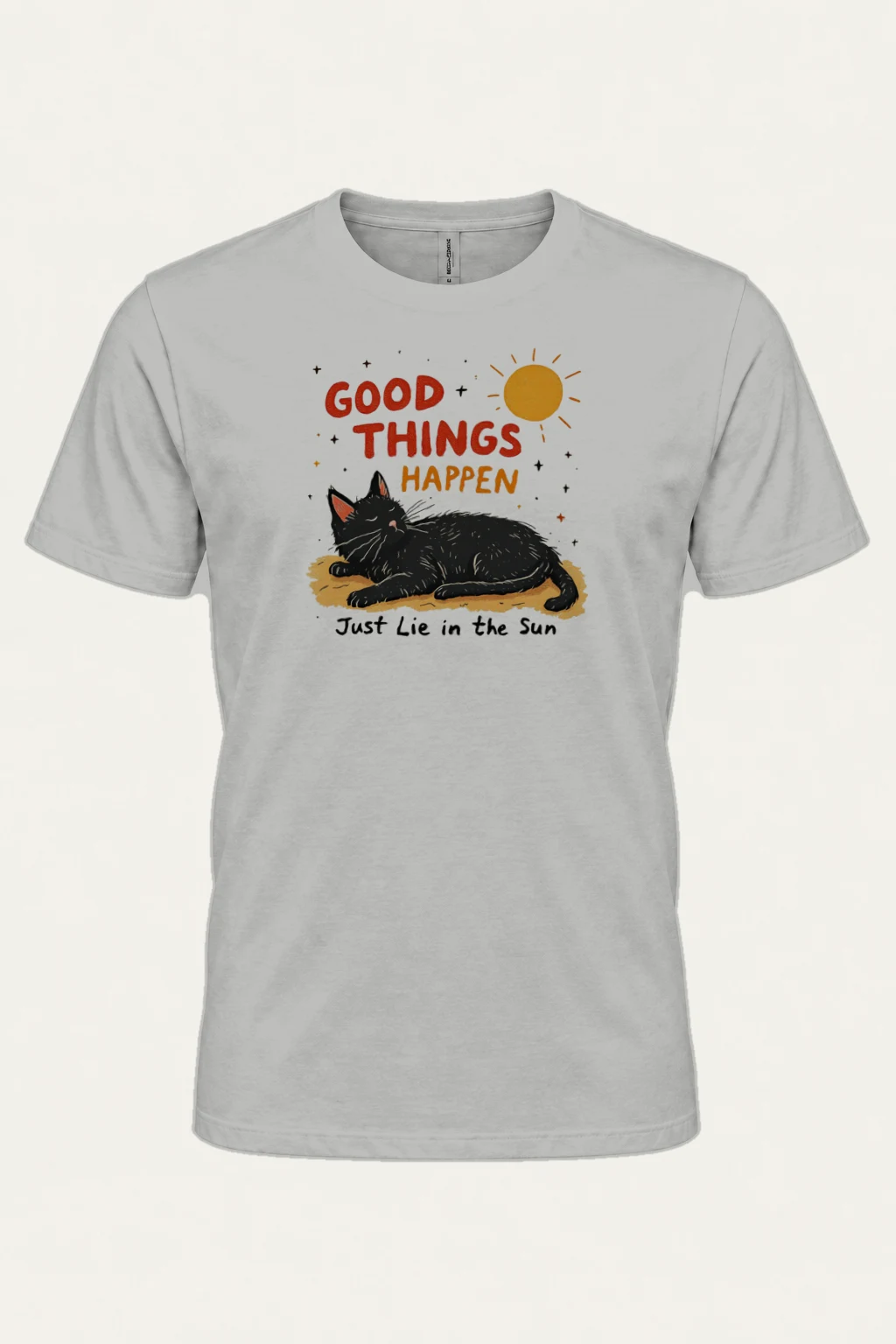 "Good Things Happen" Heavyweight Unisex Crewneck T-shirt | Gildan 5000
